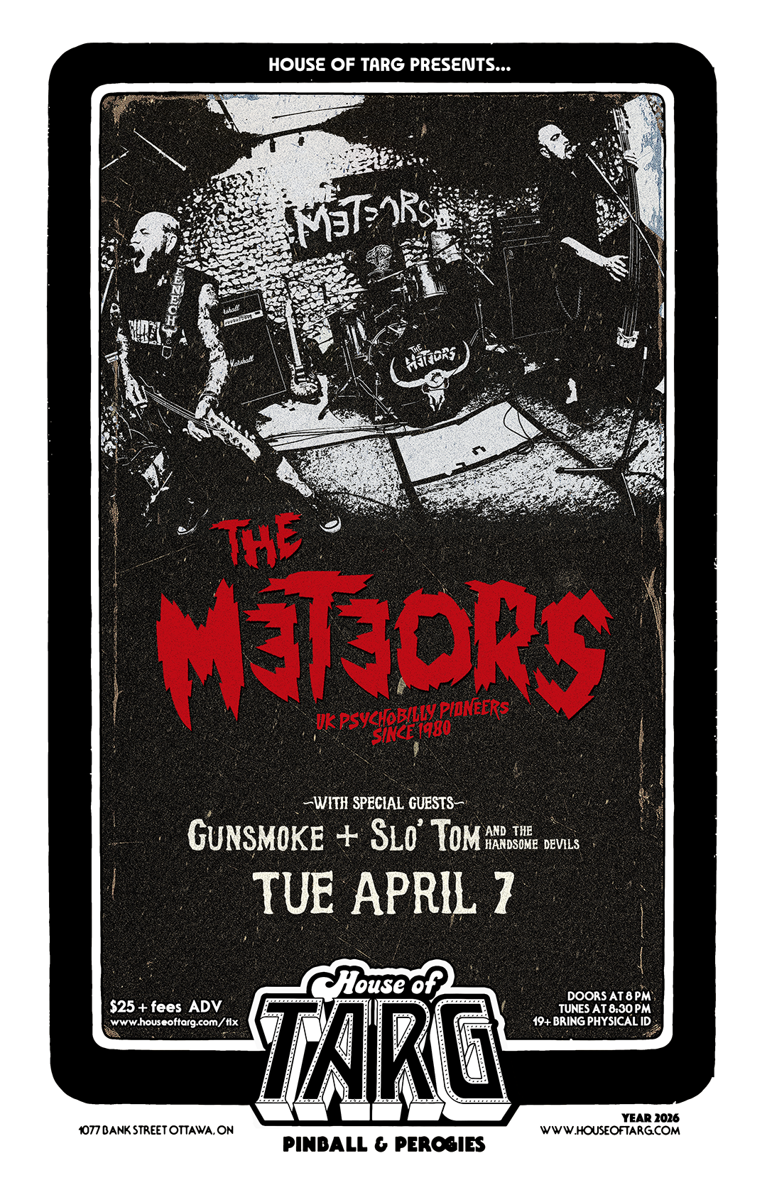 THE METEORS (UK Psychobilly Legends) + Gunsmoke + Slo' Tom &amp; The Handsome Devils 