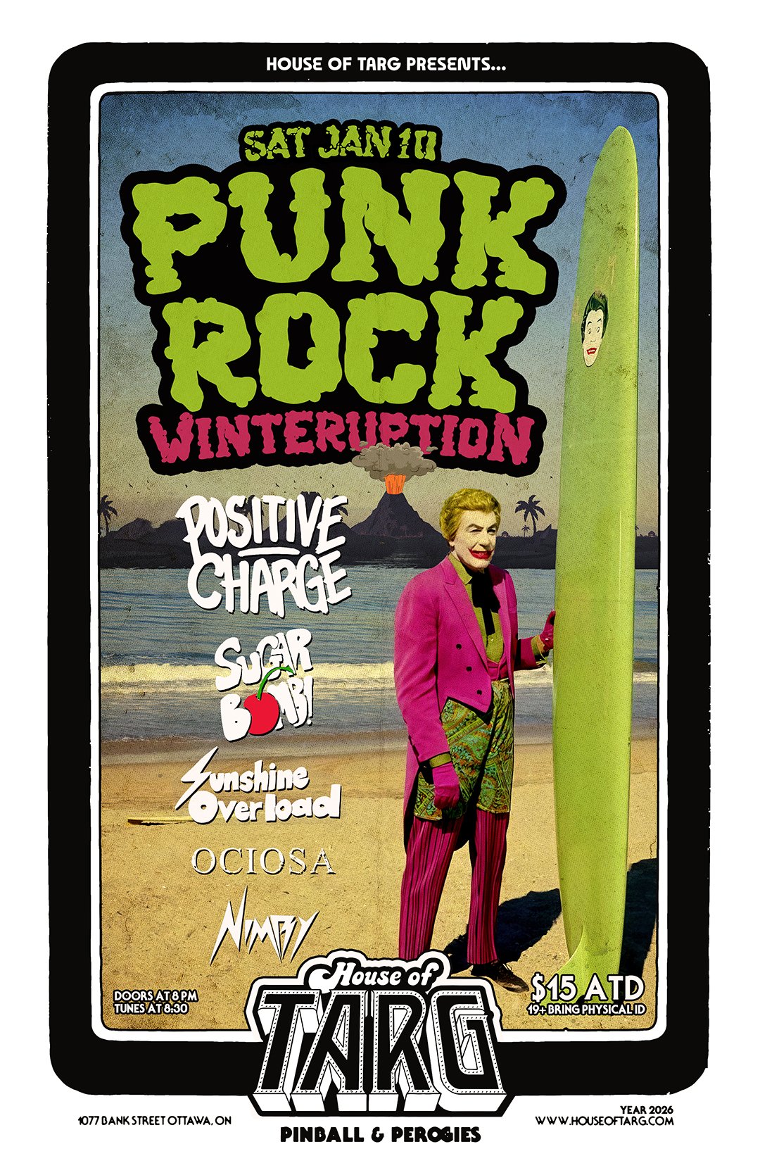 PUNK ROCK WINTERUPTION: Positive Charge + Sugar Bomb! + Sunshine Overload + Ociosa + NIMBY