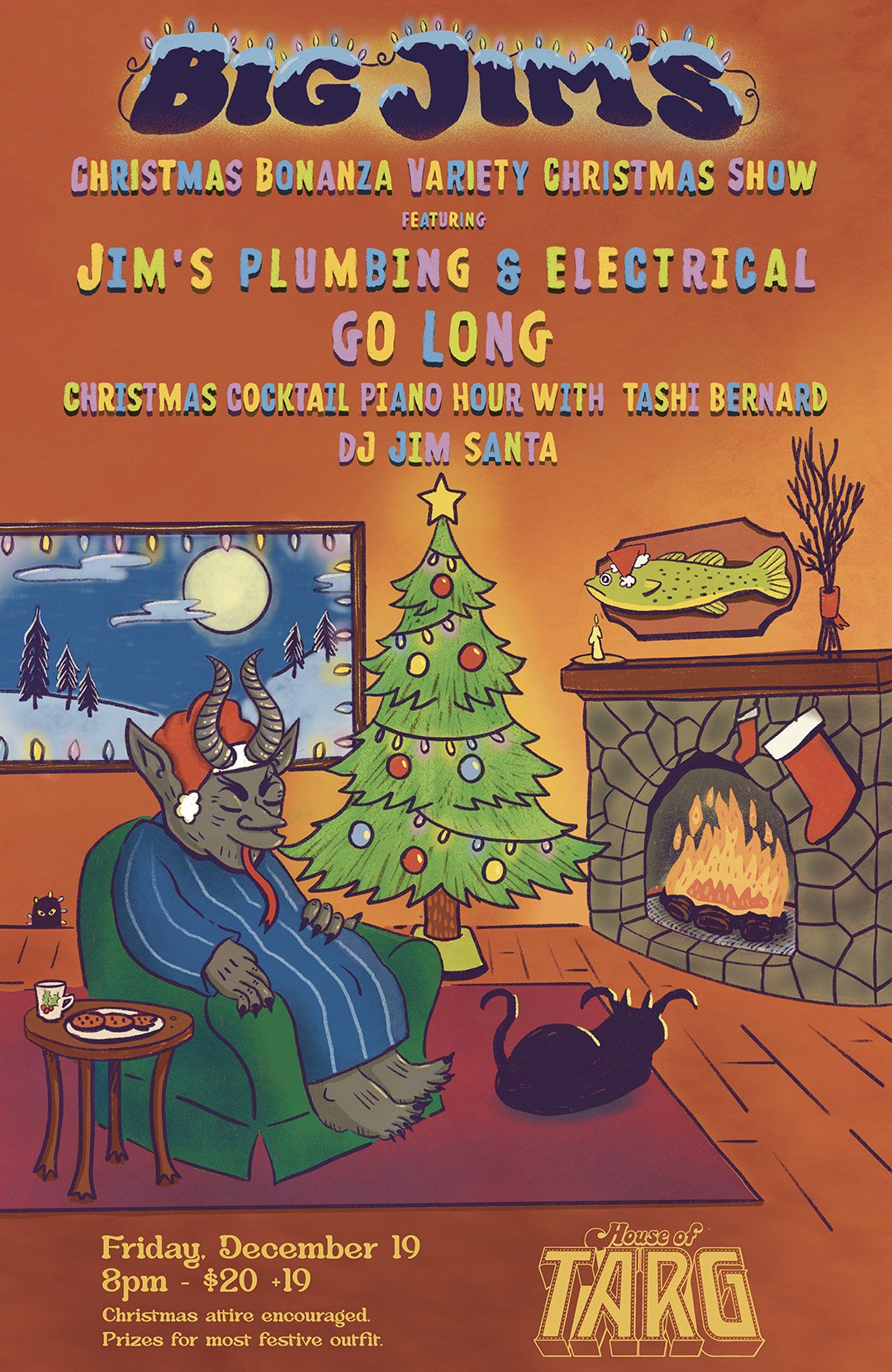 Big Jim's Christmas Bonanza Variety Christmas Show: Jim's Plumbing &amp; Electrical + Go Long + Tashi Bernard +  DJ Jim Santa