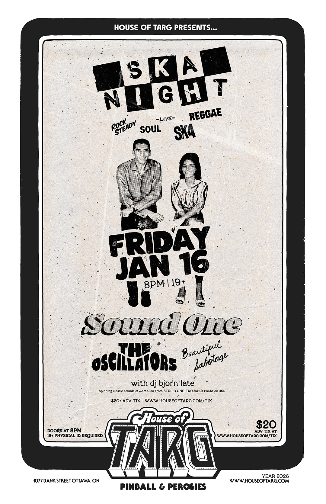 SKA NIGHT w/ Sound One + The Oscillators + Beautiful Sabotage + Dj Bjorn Late