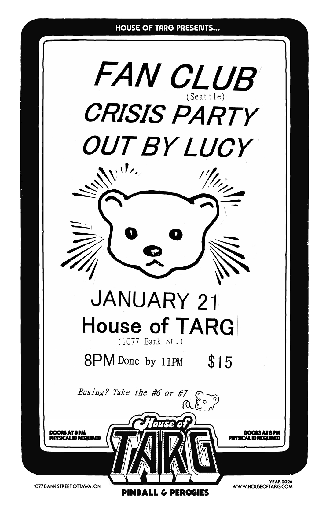 FAN CLUB (Seattle) + Crisis Party + Out By Lucy