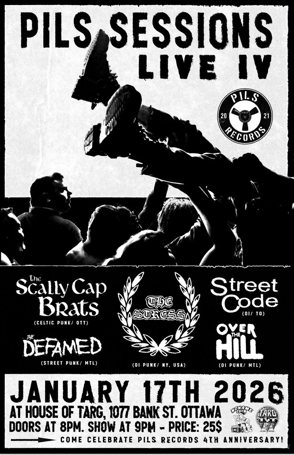 PILS SESSIONS LIVE #4: Scally Cap Brats + The Stress + Street Code + Over The Hill + The Defamed 