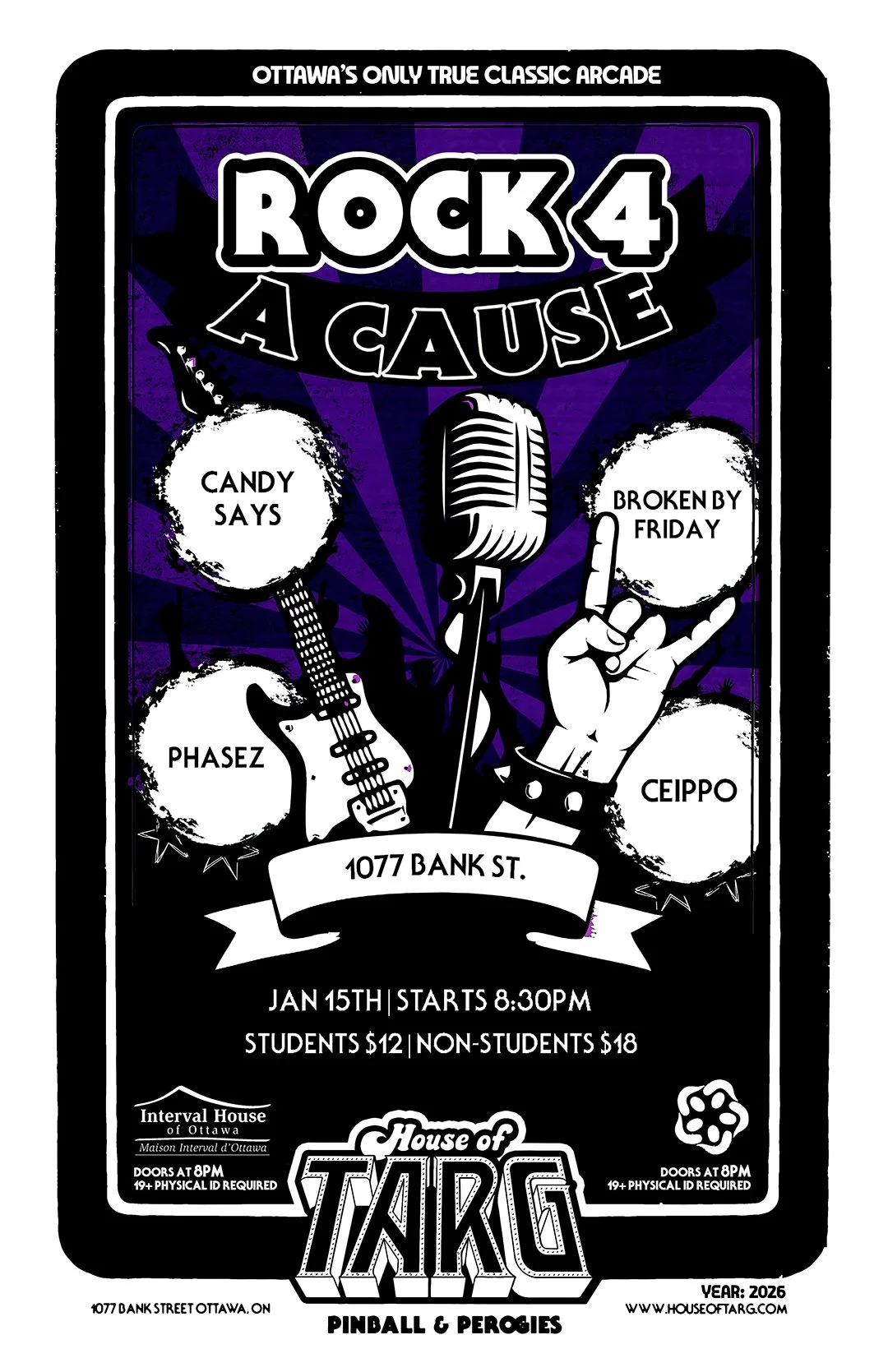 INTERVAL HOUSE FUNDRAISER: Phasez + Candy Says + Ceippo + Broken by Friday