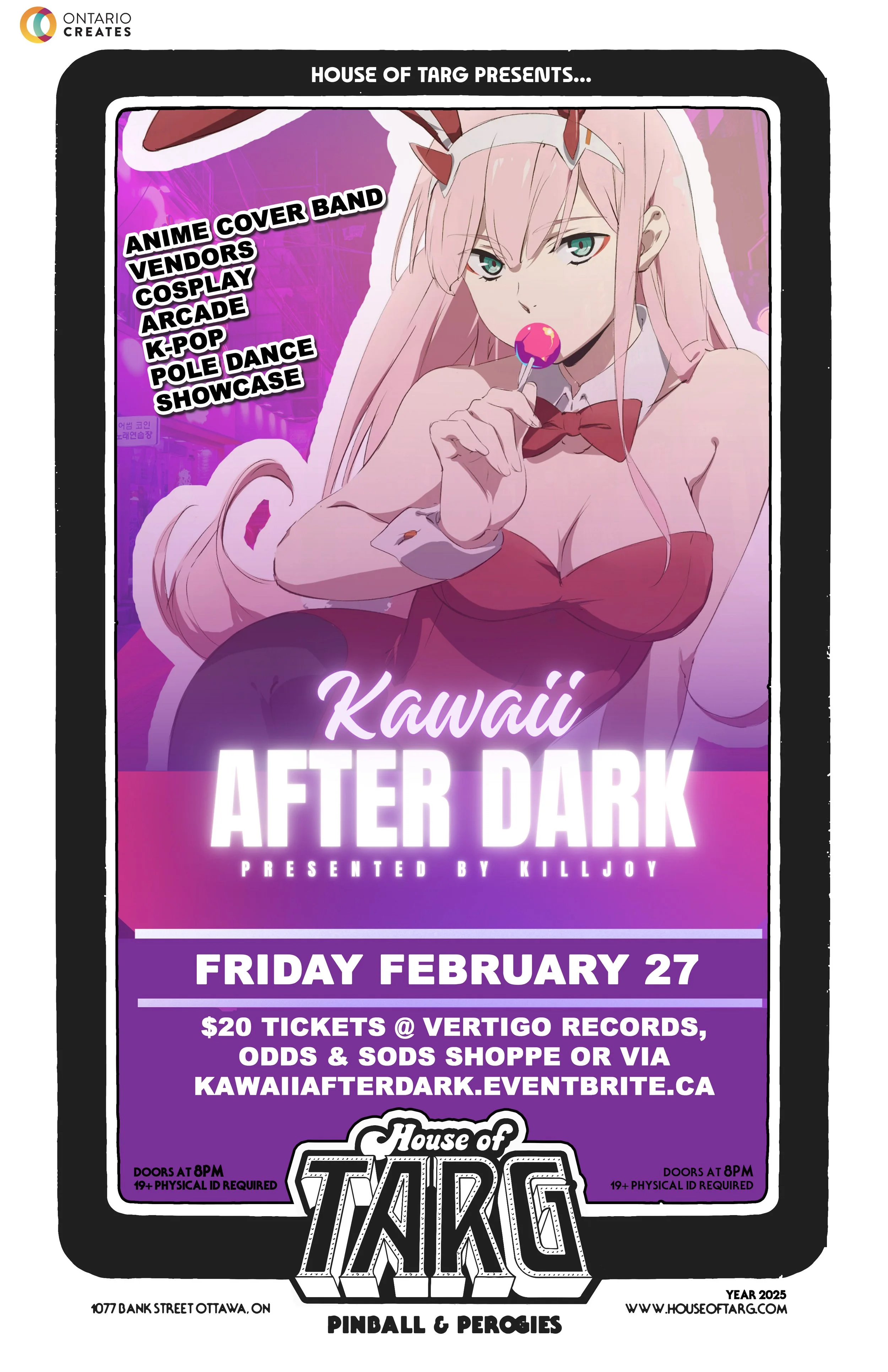 KAWAII AFTER DARK: anime, K-pop celebration w/ KILLJOY (Anime cover band) 