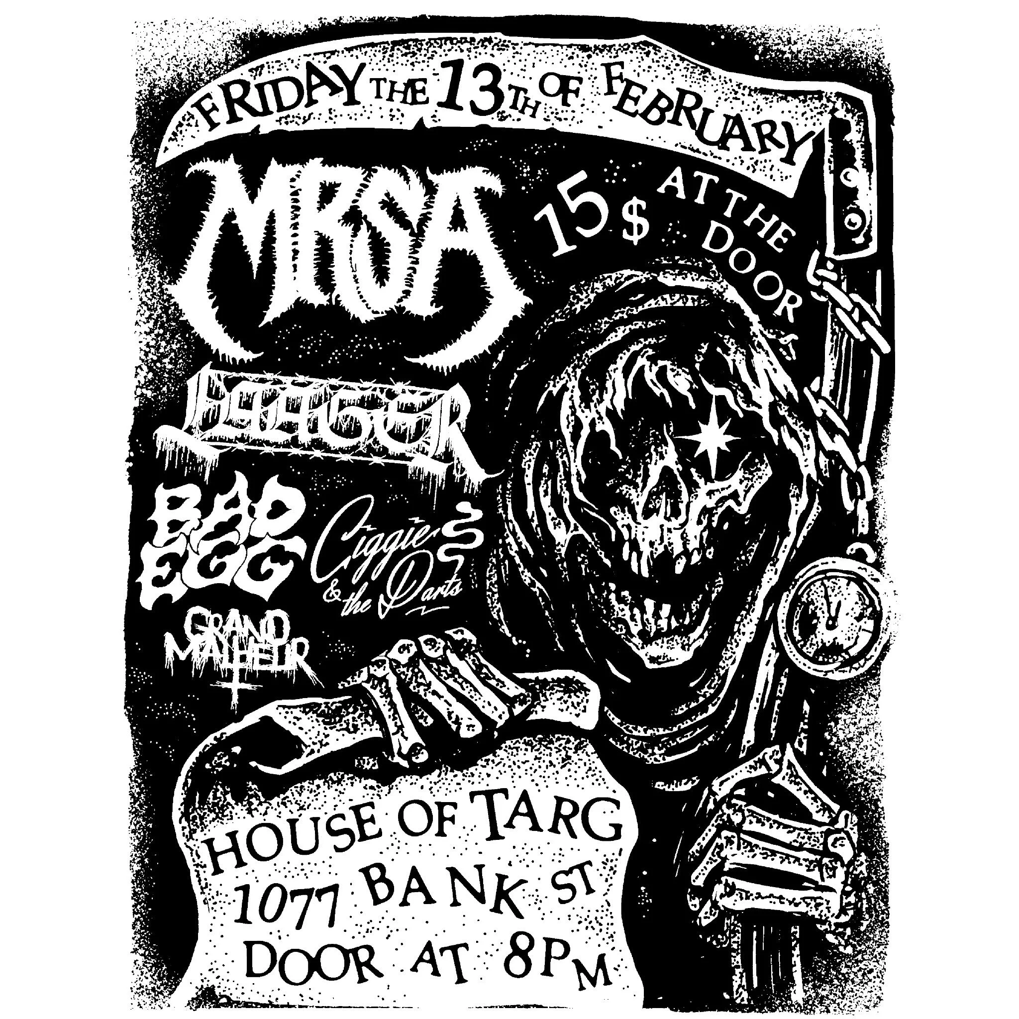 MSRA  (Detroit Metal Punk) + Laager + Bad Egg + Ciggie &amp; The Darts + Grand Malheur