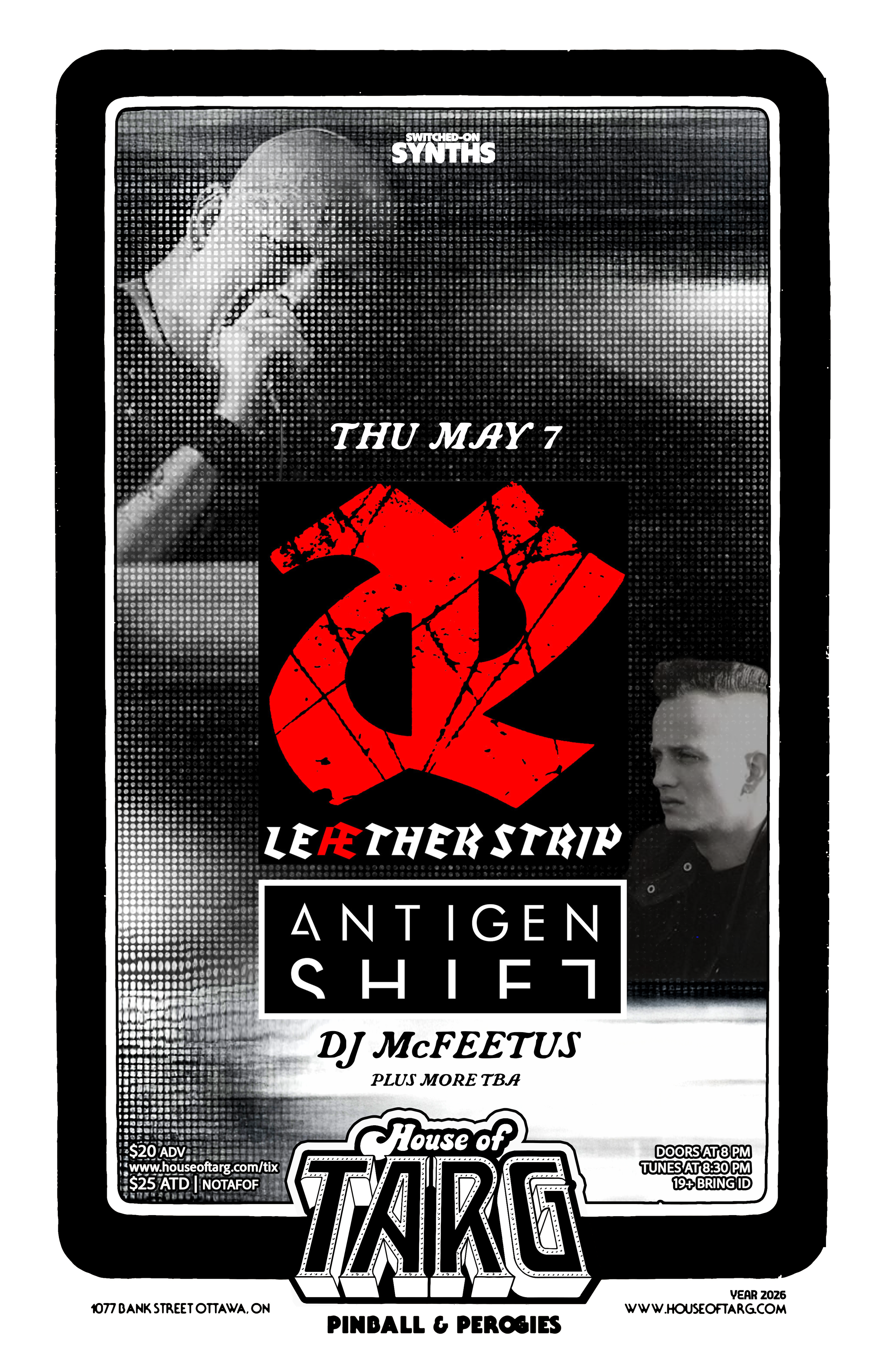 LEAETHER STRIP (Denmark Industrial) + Antigen Shift + DJ McFeetus + more tba