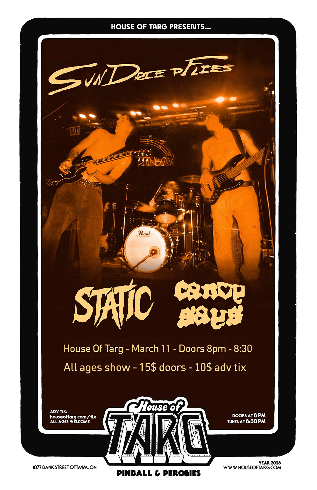 TARG ALL AGES SHOW: Sun Dried Flies + STATIC + Candy Says