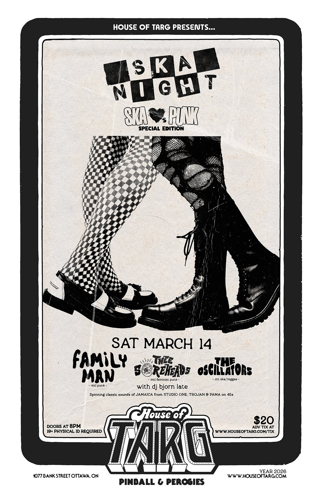 SKA ♥'s PUNK: Family Man (Mtl Punk) + Thee Soreheads (Mtl Punk) + The Oscillators (Ska) 