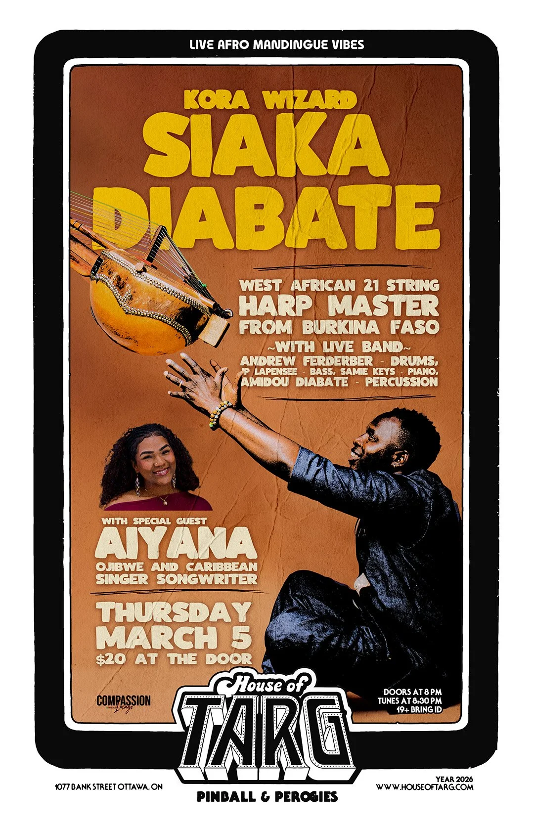 Afro Mandingue Night w/ Siaka Diabate&nbsp;+ Aiyana