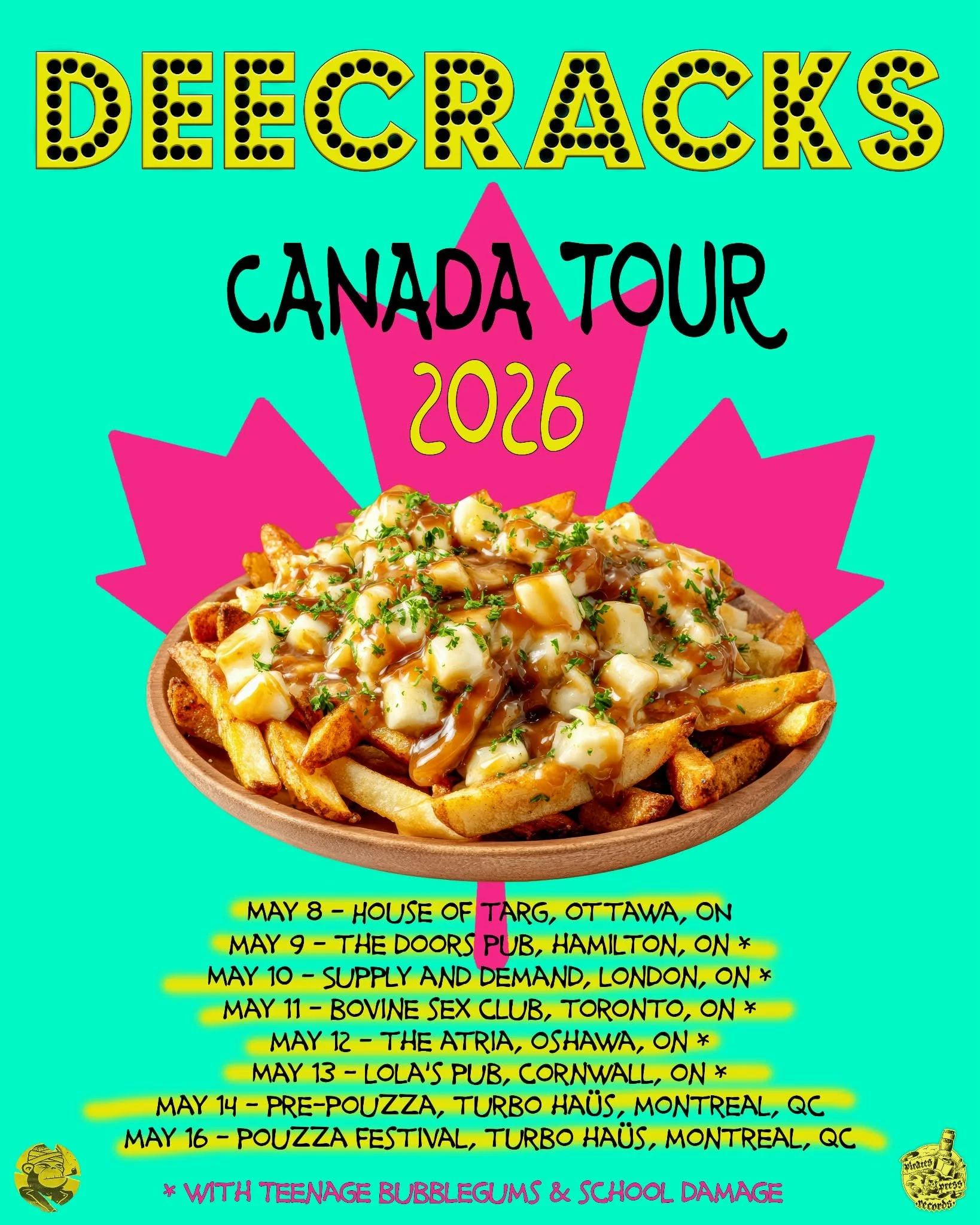 DEECRACKS (Austria Punk) + The Riptides + Thee Soreheads + more