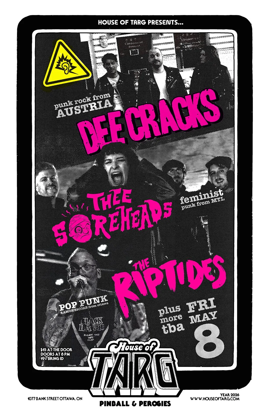 DEECRACKS (Austria Punk) + The Riptides + Thee Soreheads + more