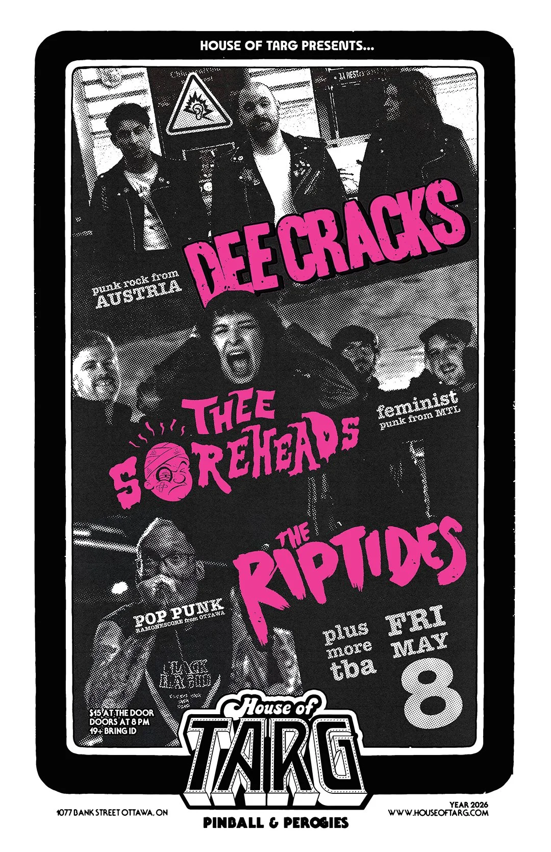 DEECRACKS (Austria Punk) + The Riptides + Thee Soreheads + more