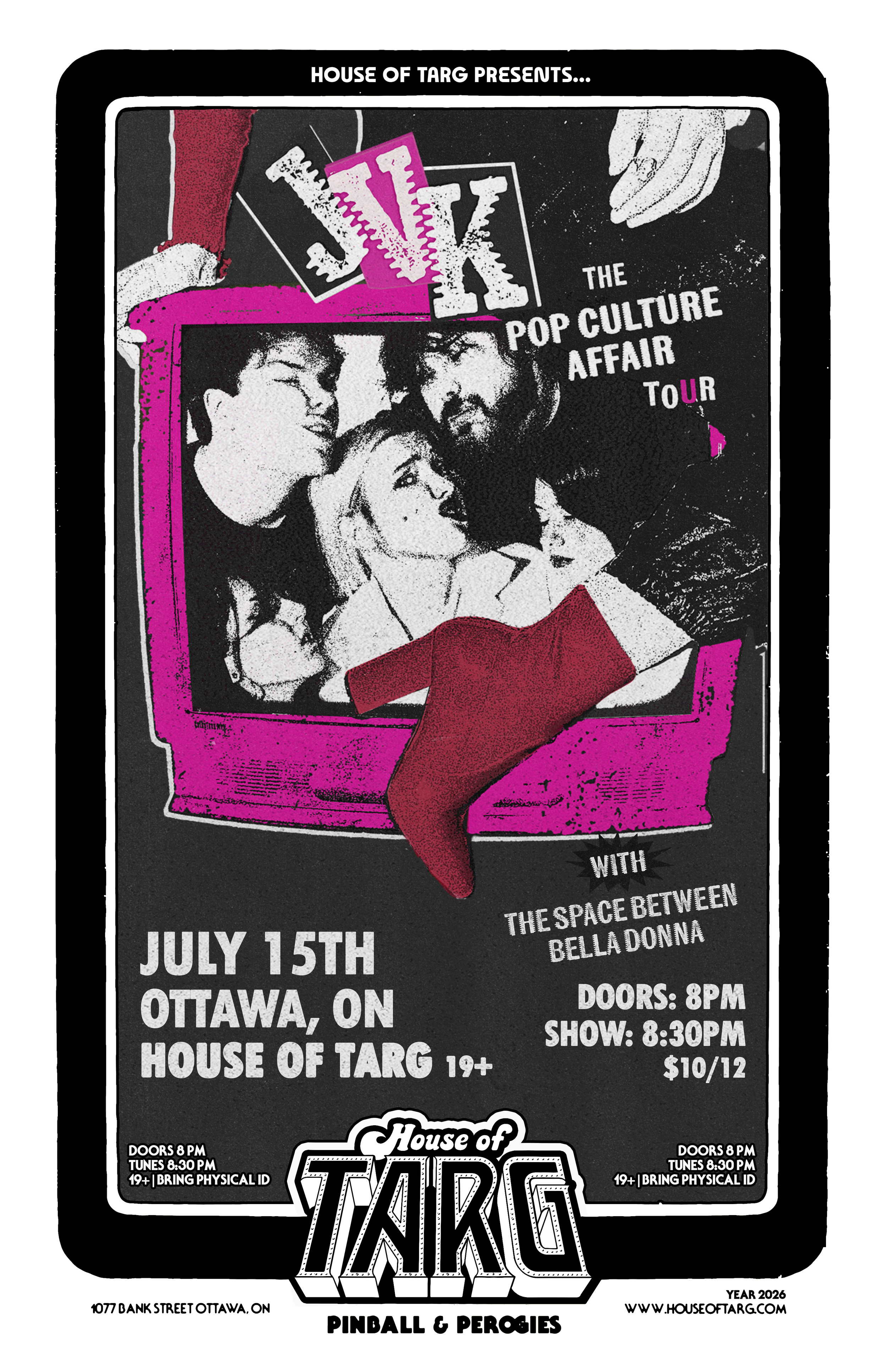 JVK (Boston Alt Rock)  + The Space Between + Bella Donna