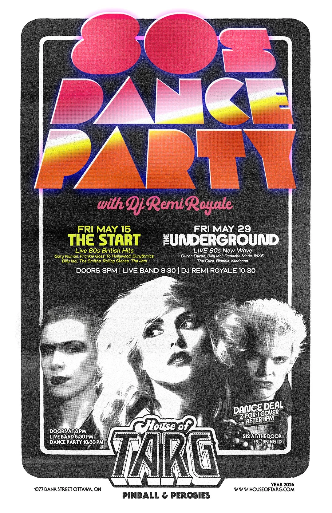 80s DANCE PARTY w DJ Remi Royale + The Underground (Live 80s New Wave)