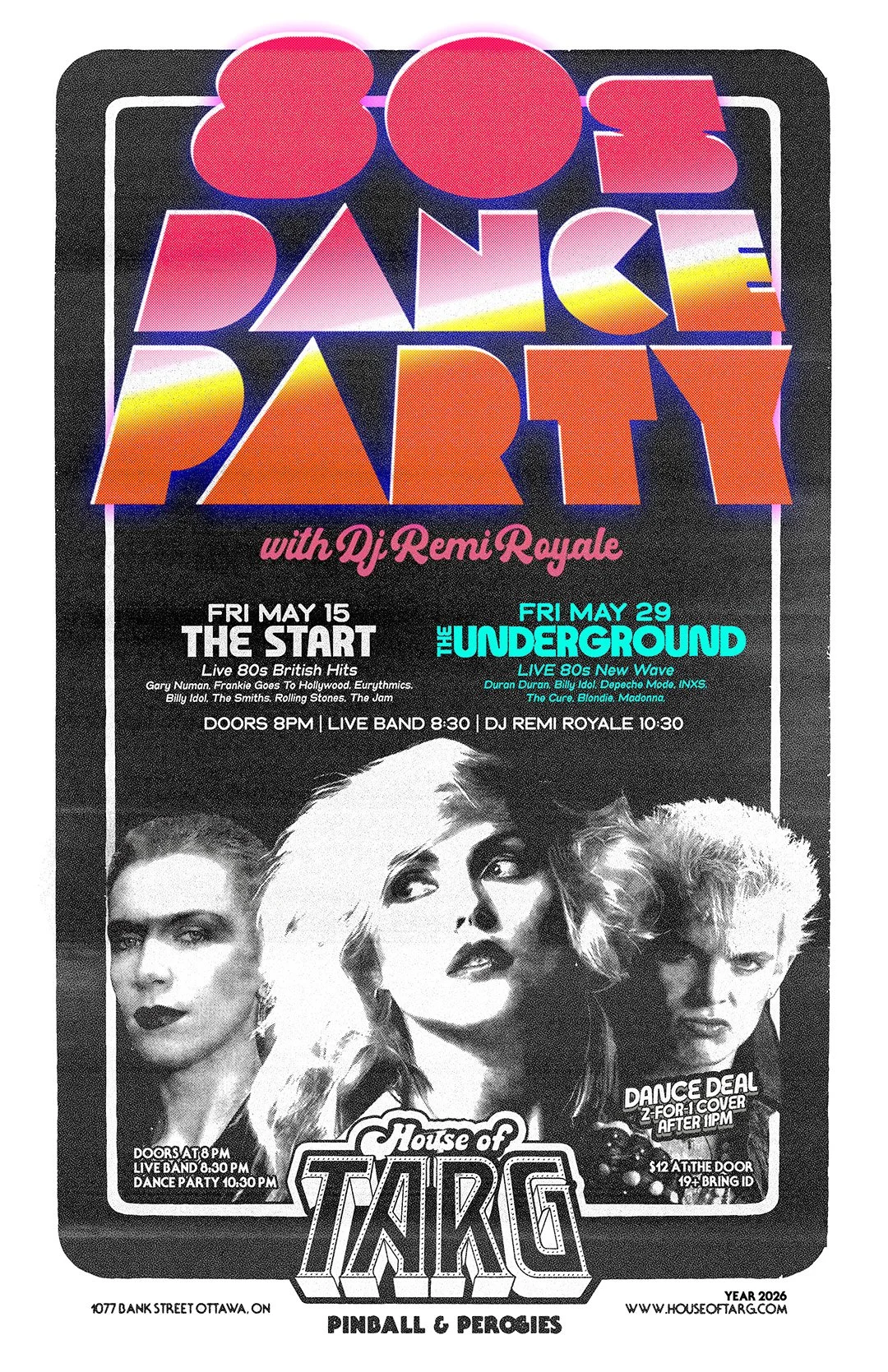 80s DANCE PARTY w DJ Remi Royale + The Underground (Live 80s New Wave)