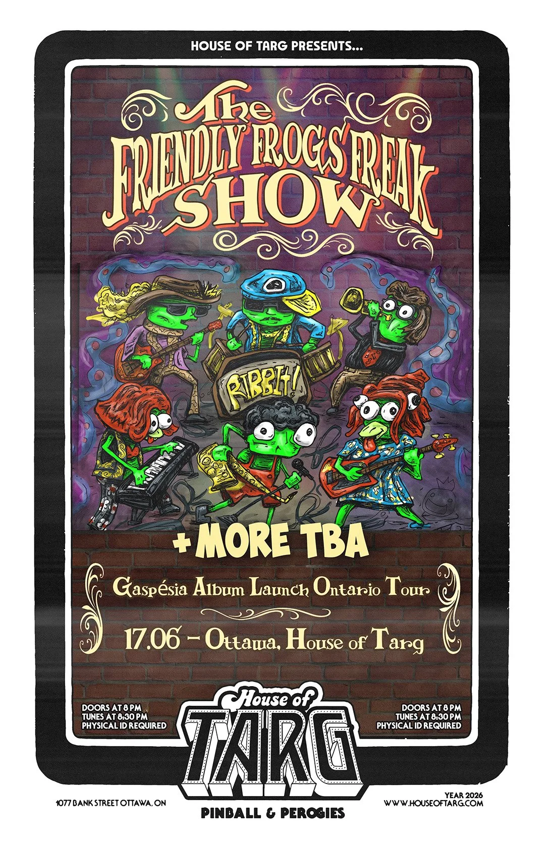 *ALBUM LAUNCH* - Friendly Frogs Freak Show (Mtl Funk) + more TBA