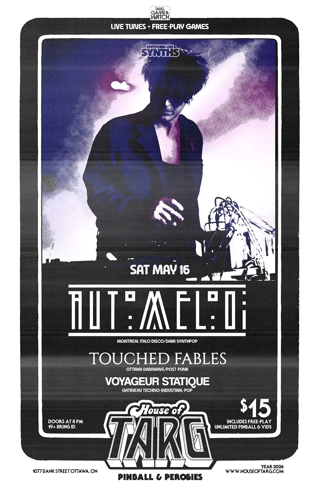 Switched-On Synths: Automelodi (Mtl Italo Disco) + Touched Fables (DarkWave) + Voyageur Statique + FREE-Play