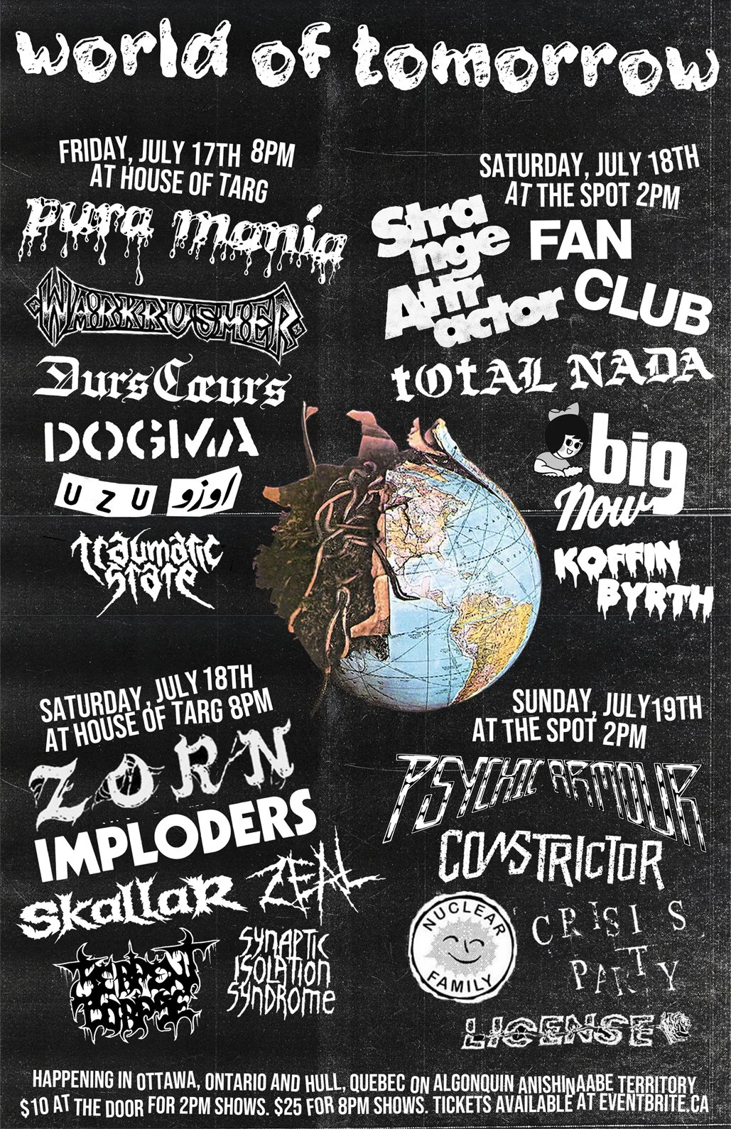 WORLD OF TOMORROW Nite 1 -  PURA MANíA + Warkrusher + Durs Coeurs + Dogma + Uzu + Traumatic State