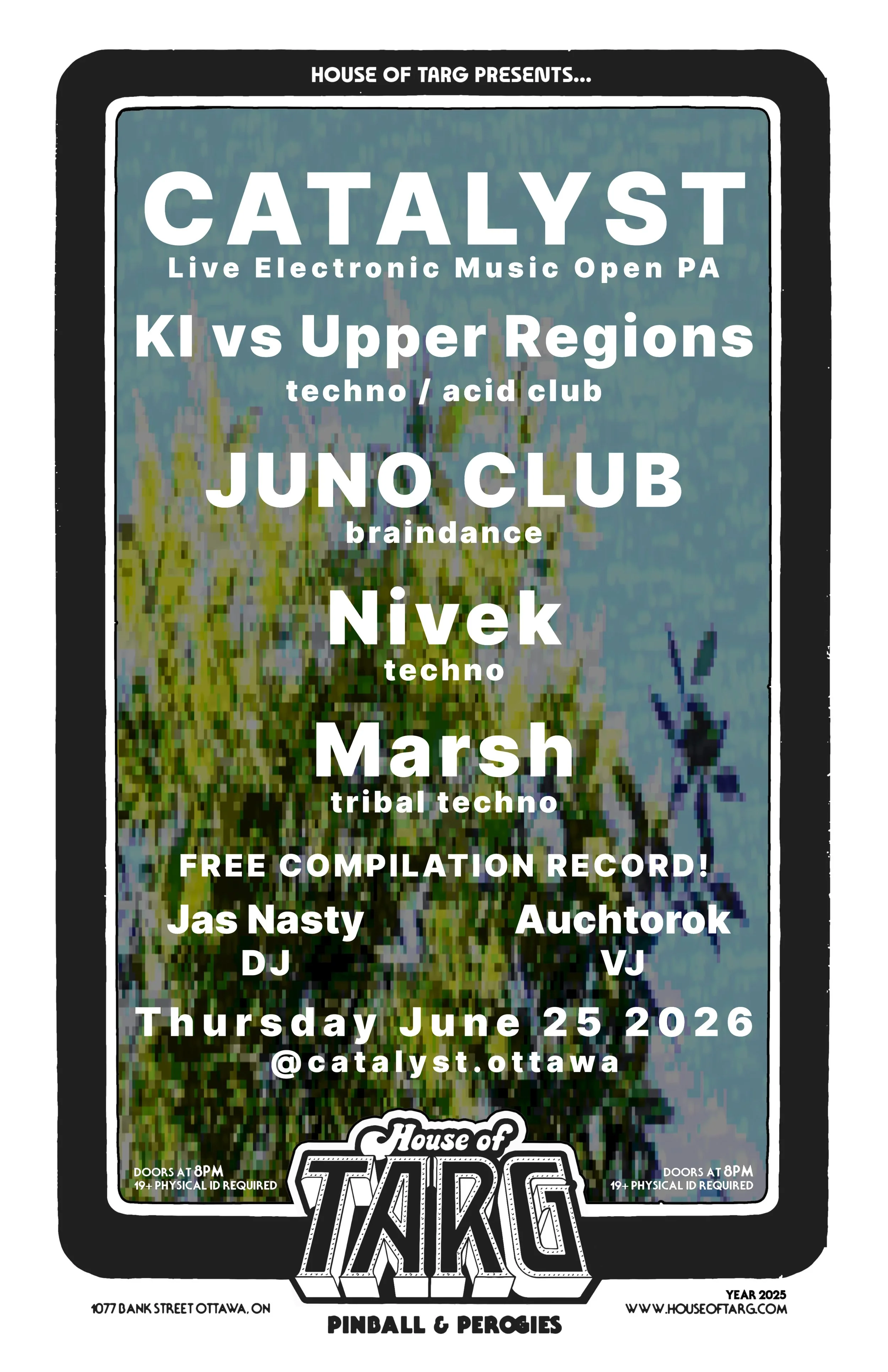 CATALYST 15 - Live Electronic Music: KI vs Upper Regions + Juno Club + Nivek + Marsh + JAS NASTY