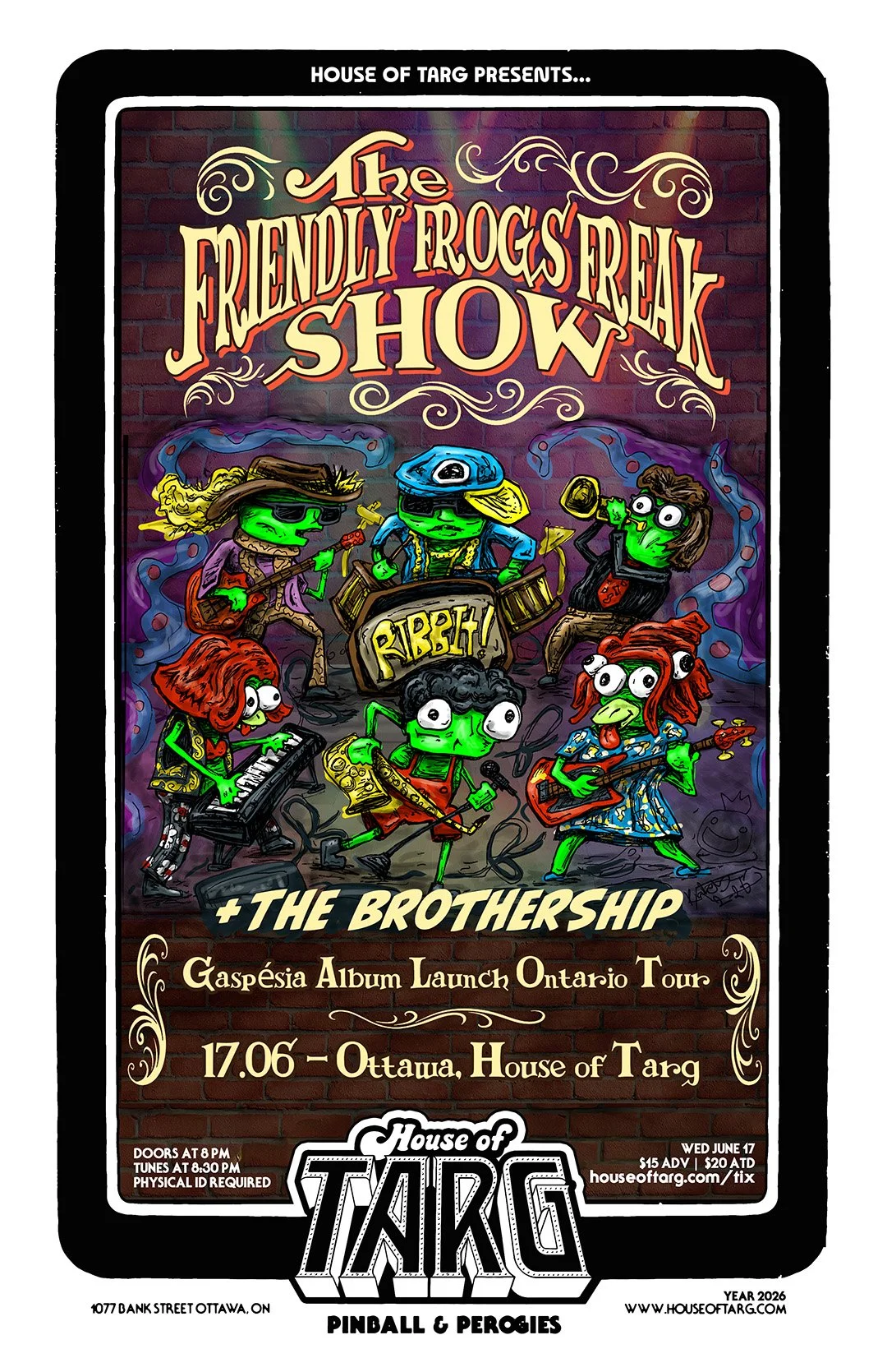 *ALBUM LAUNCH* Friendly Frogs Freak Show (Mtl Funk) + The Brothership