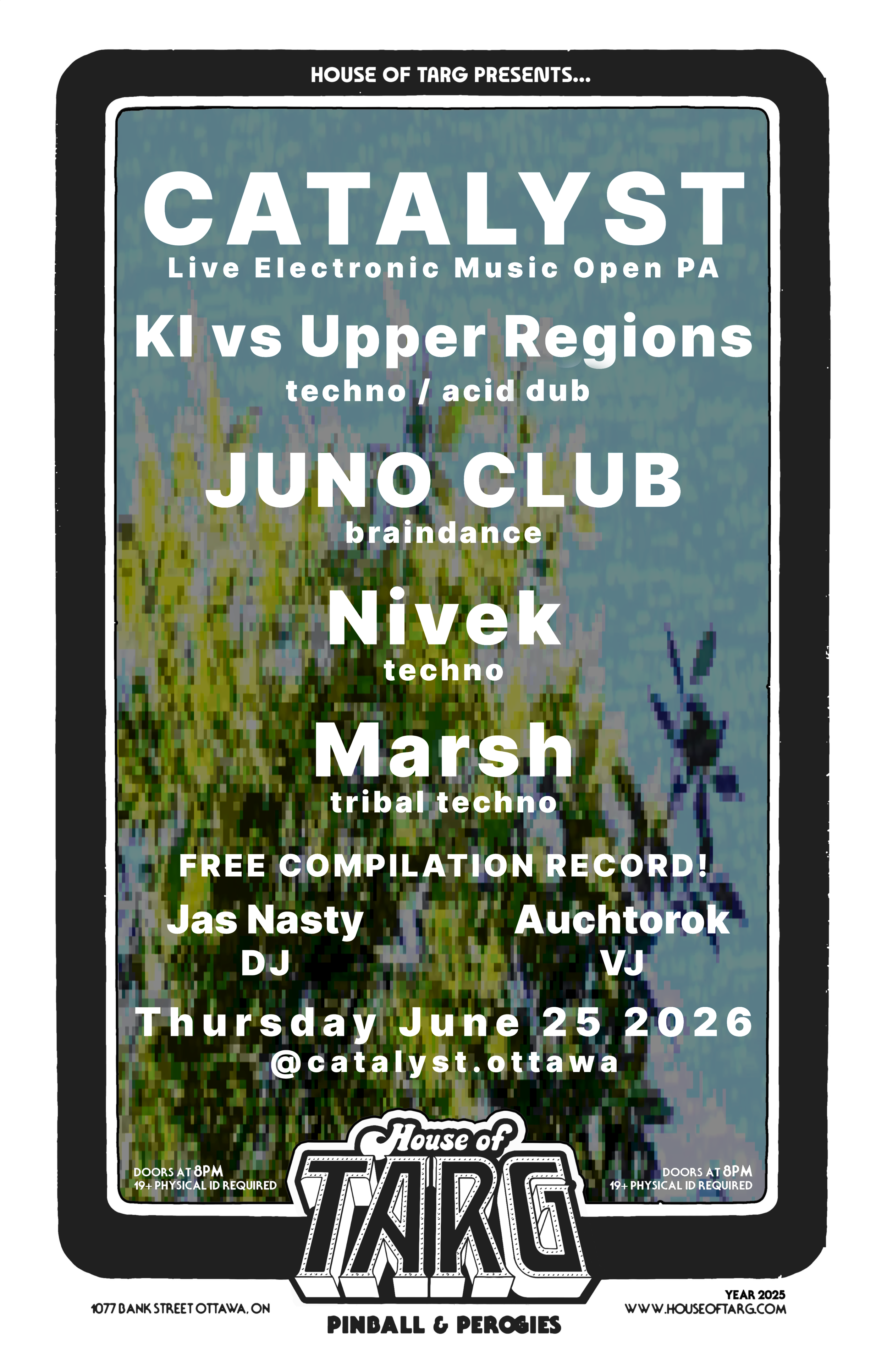 CATALYST 15 - Live Electronic Music: KI vs Upper Regions + Juno Club + Nivek + Marsh + JAS NASTY