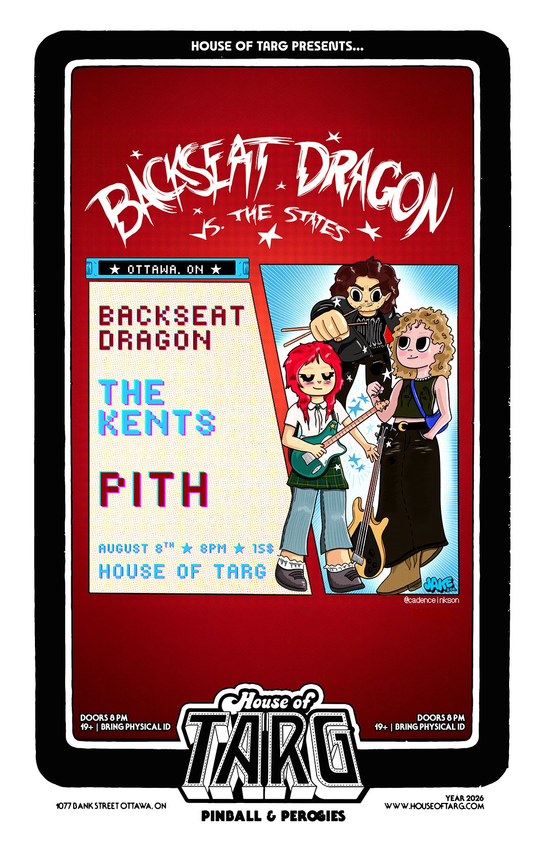 BACKSEAT DRAGON + The Kents + Pith