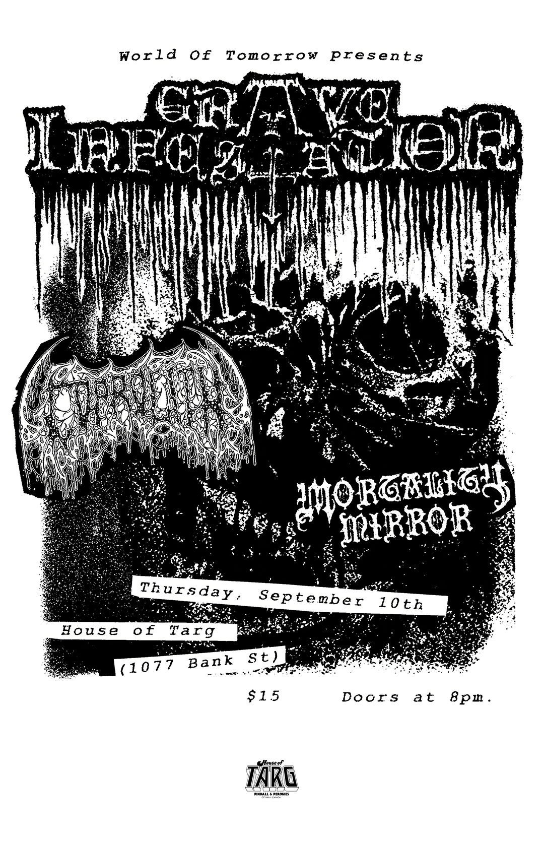 GRAVE INFESTATION (Vancouver Death Metal) + Coprolith + Mortality Mirror