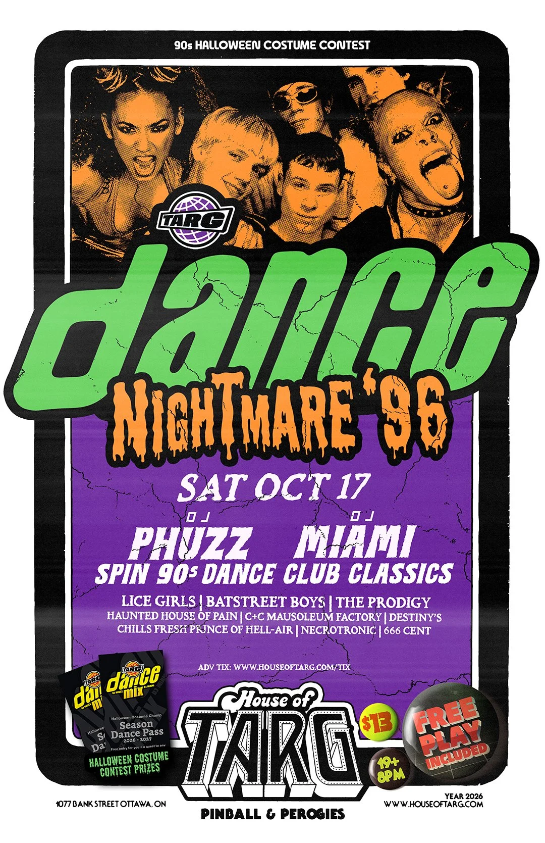 TARG DANCE MIX - Nightmare '96 w DJ Miami &amp; DJ Phuzz. FREE-Play Included!