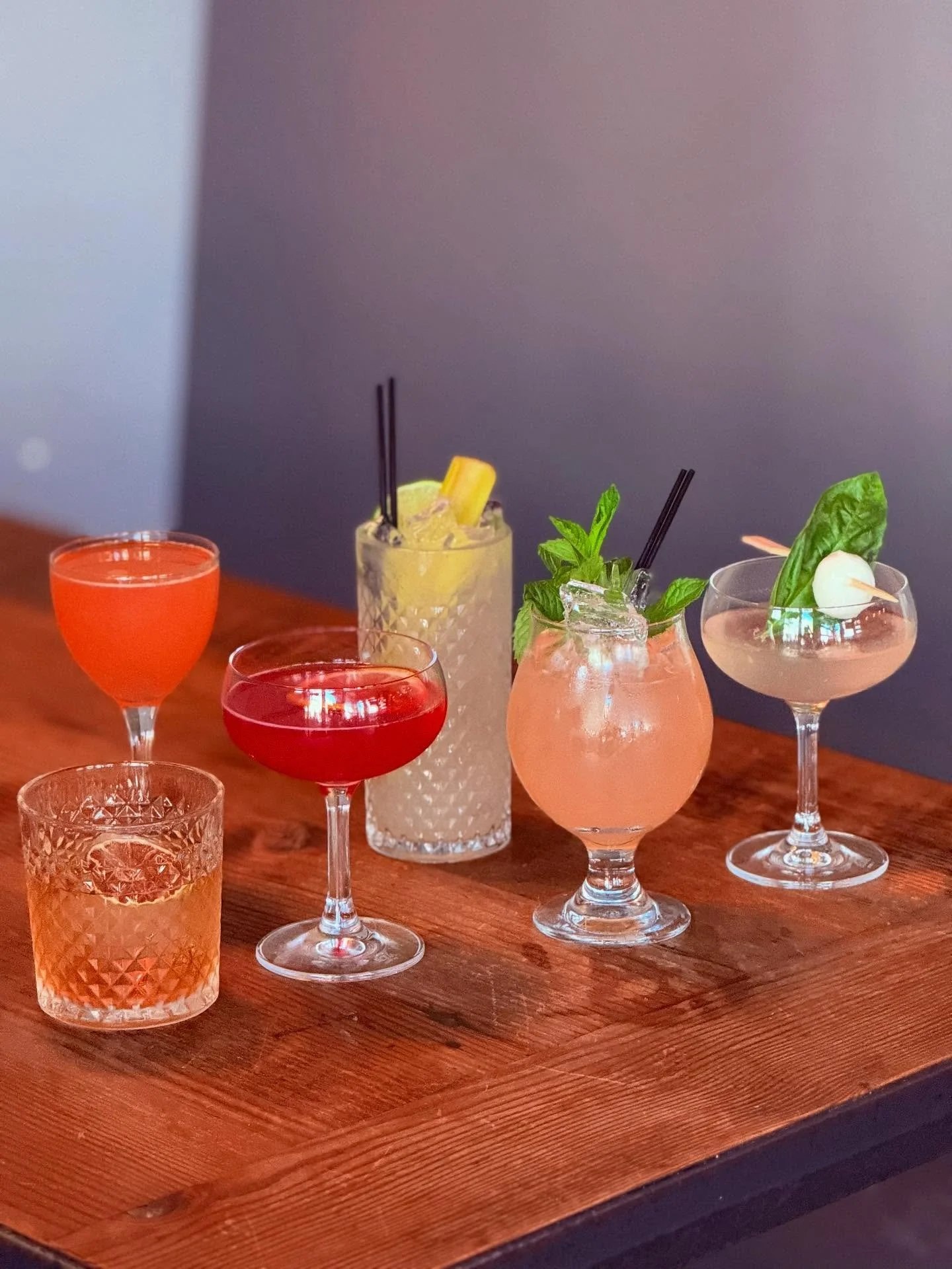 New summer cocktail menu! Lain and Freya put in the work to create what we think you will fully enjoy. Come try them all!