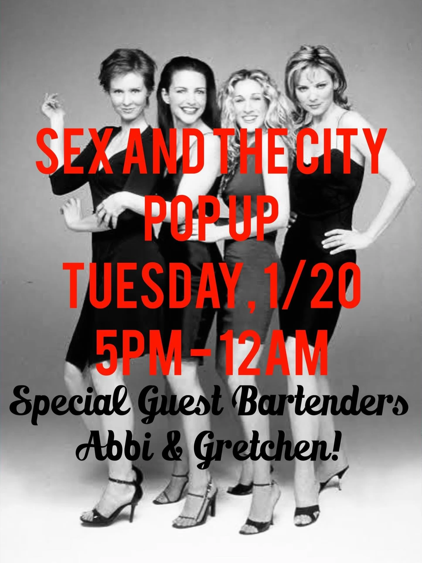 I couldn&rsquo;t help but wonder&hellip; should I stay for another?

Sex &amp; the City&ndash;inspired pop-up next Tuesday featuring cosmos, dirty martinis &amp; manhattans. Classic cocktails, limited bar snacks, good ol&rsquo; fashioned fun. 

We&rs