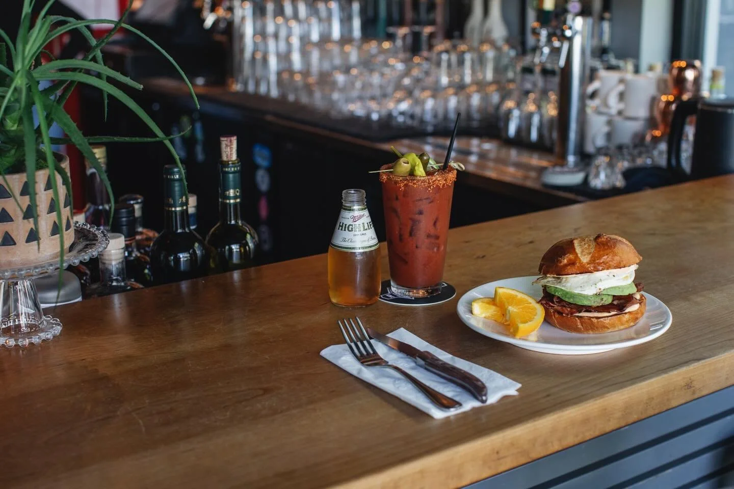 You made it to the weekend and you deserve a breakfast sandwich. 10-3pm, every Saturday &amp; Sunday! This weekend&rsquo;s special (not pictured) has crispy spam, fried egg, pepper jack, mango chutney &amp; pickled jalape&ntilde;os piled high on @mac