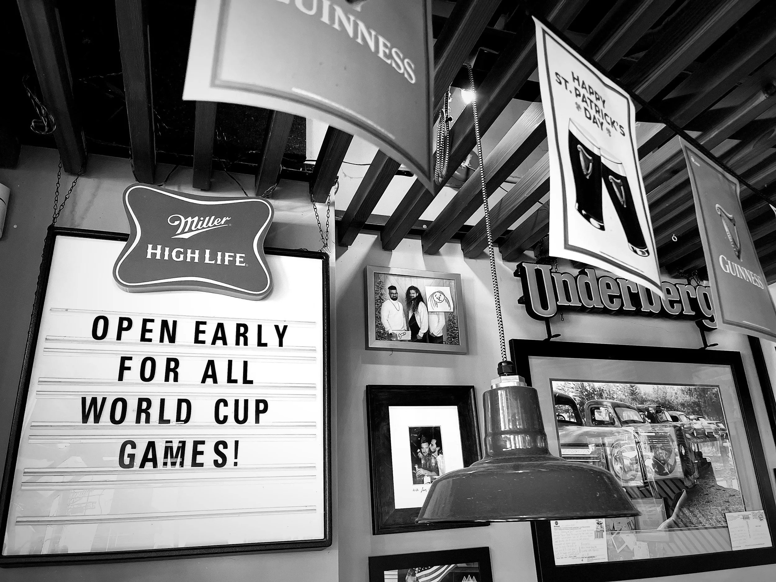 OPEN EARLY FOR ALL WORLD CUP MATCHES!!
June 11&ndash;July 19 ⚽️⚽️⚽️

M-F: 9/10am matches- open 30 mins early, 11/12/1pm matches- open 1 hour early 

Weekends: 9/10am matches- open 30 mins early, otherwise we open at 10am like normal 

Website updated