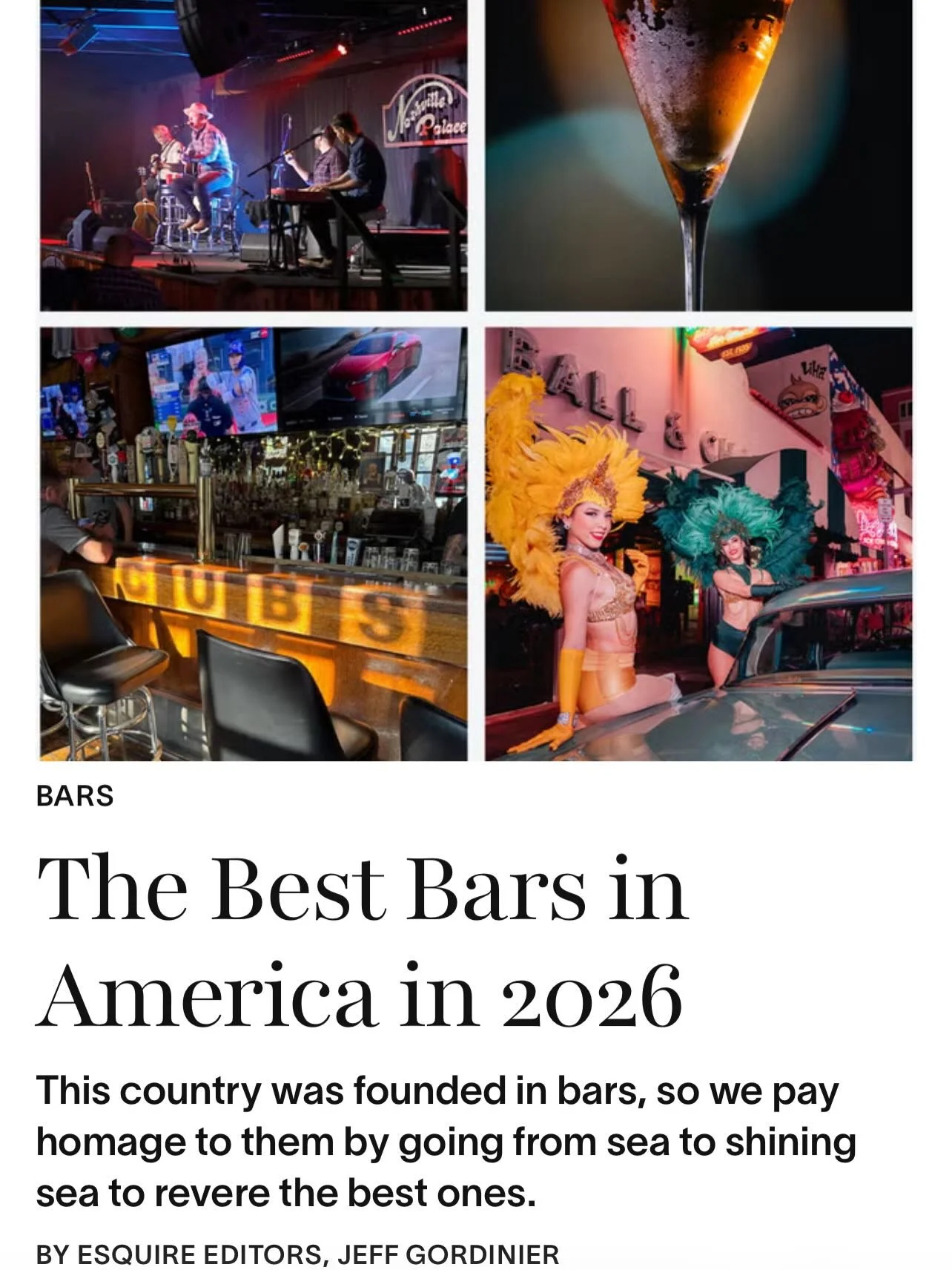 Unbelievable. What an honor to be recognized along side such an incredible lineup. An enormous thank you to @esquire, @suitcasewine, our amazing team, and years of loyal regulars. Honestly, &ldquo;Just A Bar&rdquo; is the greatest compliment we could