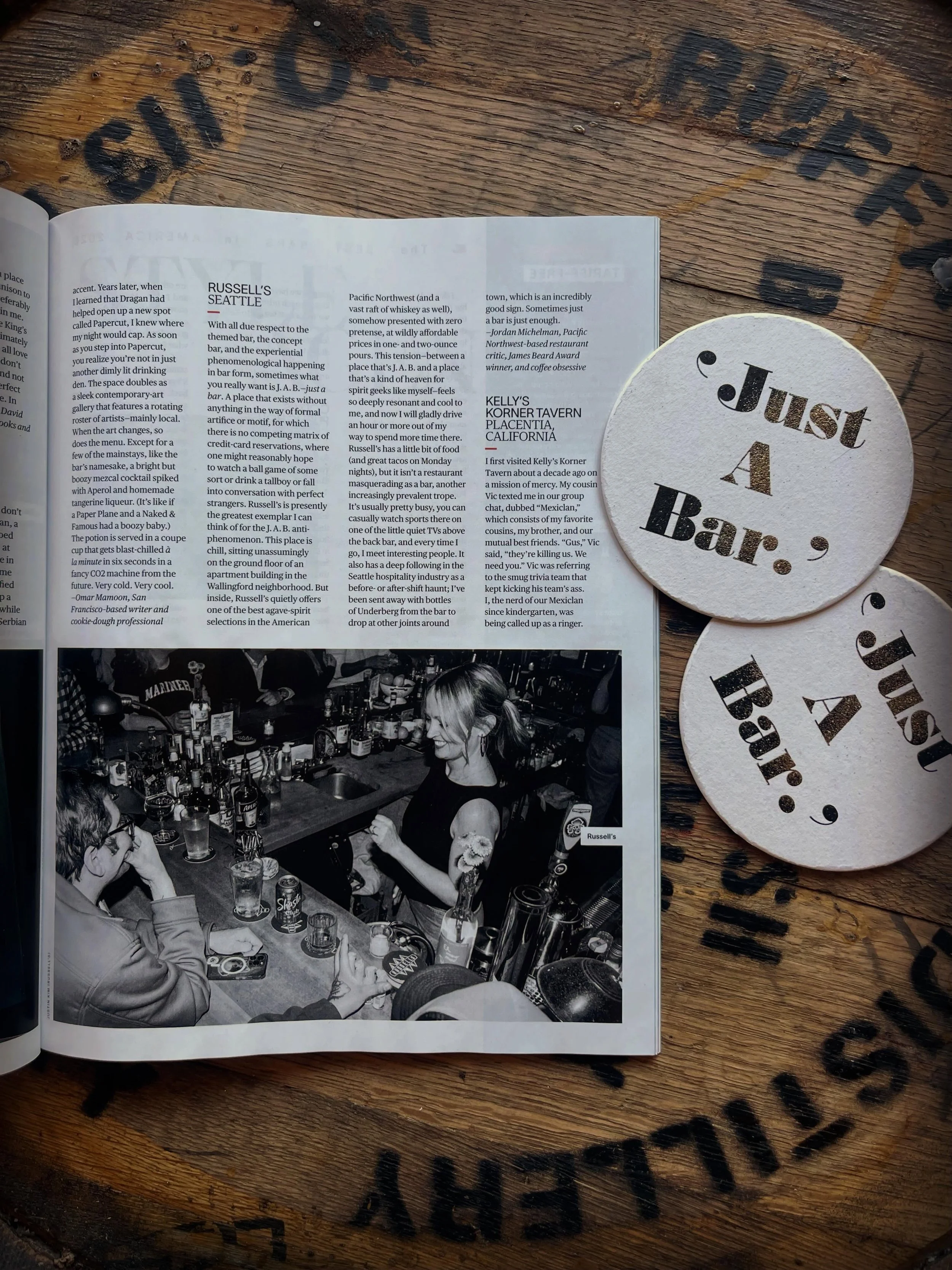 Seeing our bar featured in print is truly humbling. We&rsquo;re feeling all the feels, but most of all, we&rsquo;re feeling incredibly proud of this little bar&mdash;the team who keeps it running, the regulars who make it fun, and everyone in between