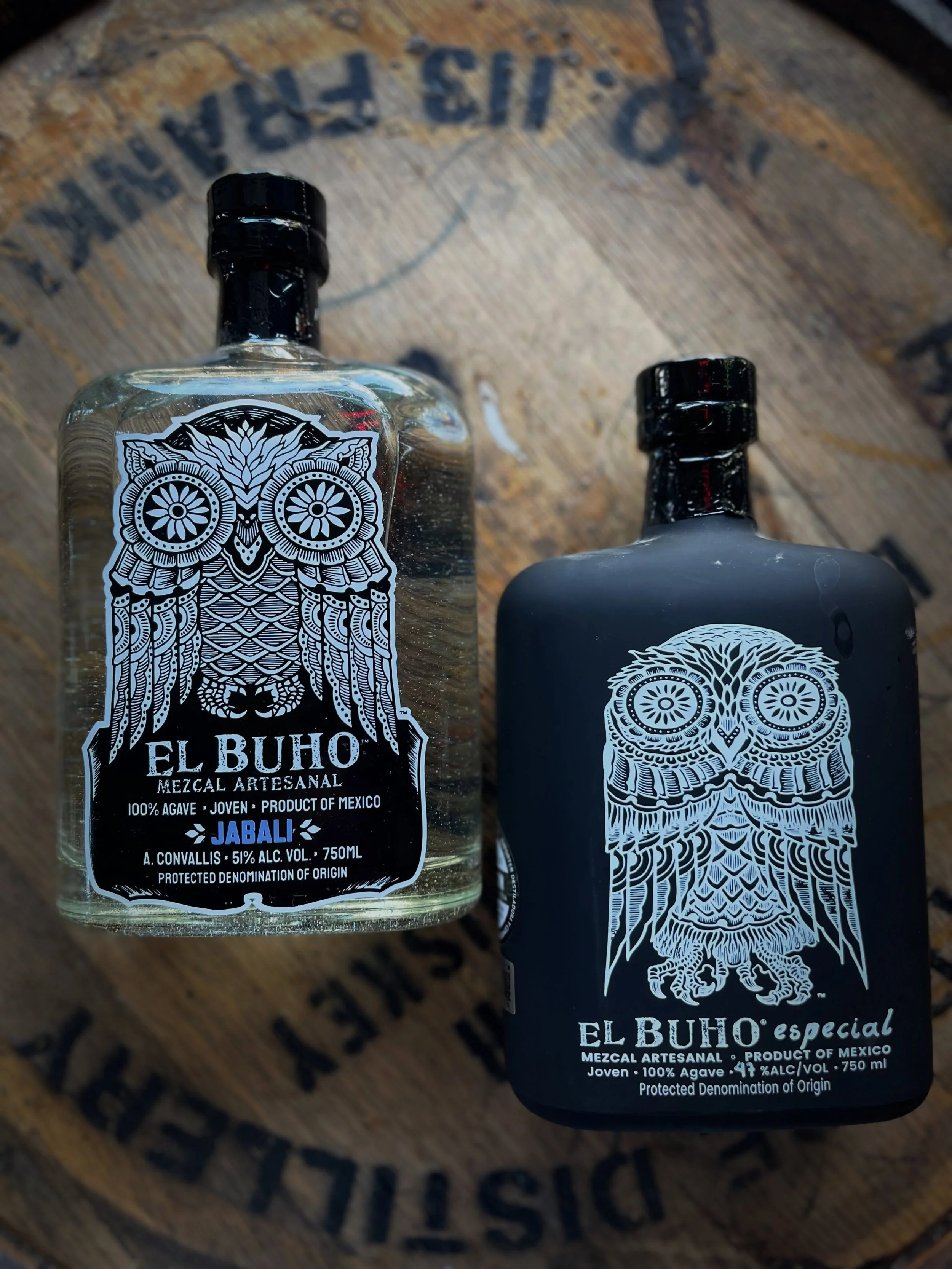 New month, new mezcal! Thrilled to feature @elbuhomezcal for Mezcal Mondays through October. These folks are new to us, and we&rsquo;re excited! We&rsquo;ve got their Espadin &lsquo;Puro Capon&rsquo;, Tepeztate, and Jabali at 25% off, plus $2 off all