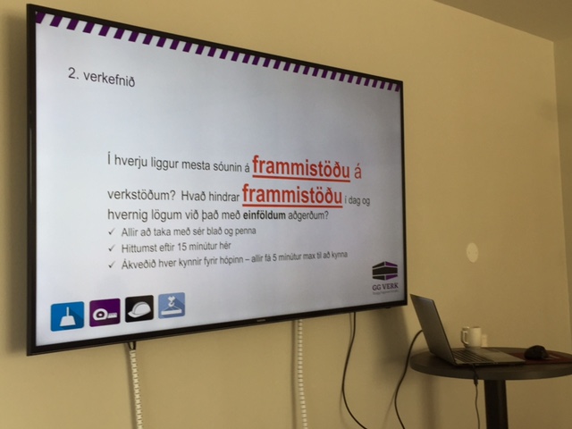 Verkefnin voru af ýmsum toga - en snéru öll að því að finna út úr því saman hvernig við gætum aukið starfsánægju og frammistöðu okkar allra