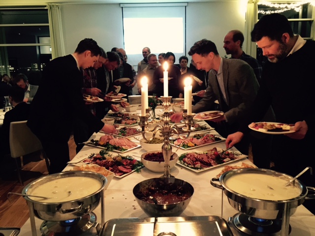 Veisluþjónustan Kokkarnir sáu um að reiða fram dýrindis jólahlaðborð