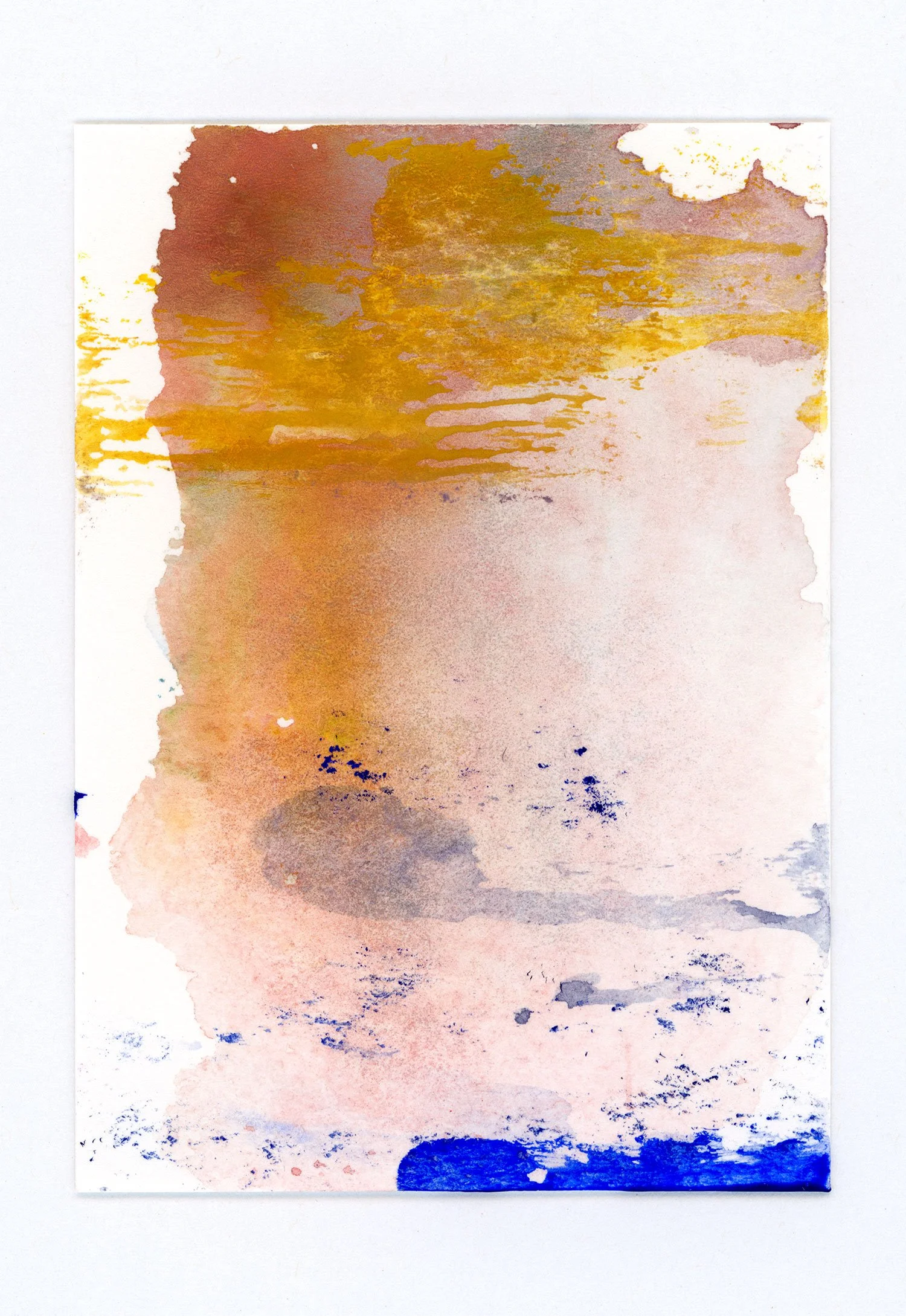 Monotype #064, 2025 Watercolor on paper 2.5 x 3.5 in