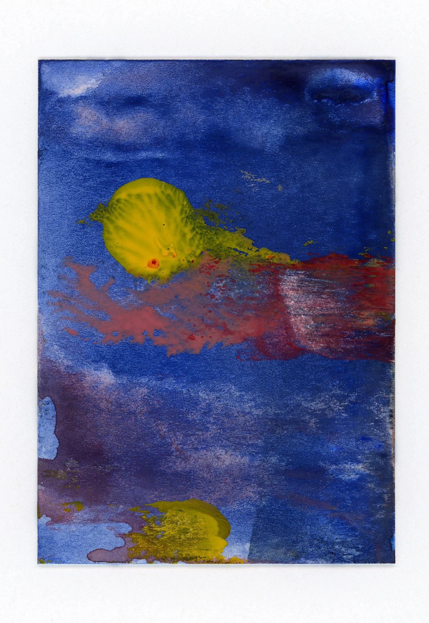 Monotype #061, 2025 Watercolor on paper 2.5 x 3.5 in