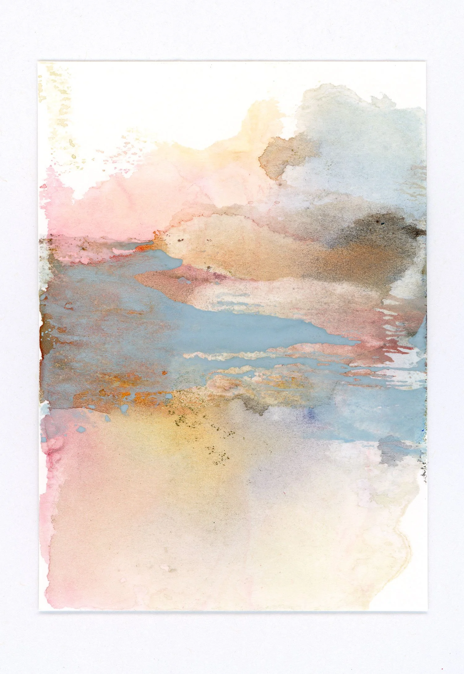 Monotype #071, 2025 Watercolor on paper 2.5 x 3.5 in
