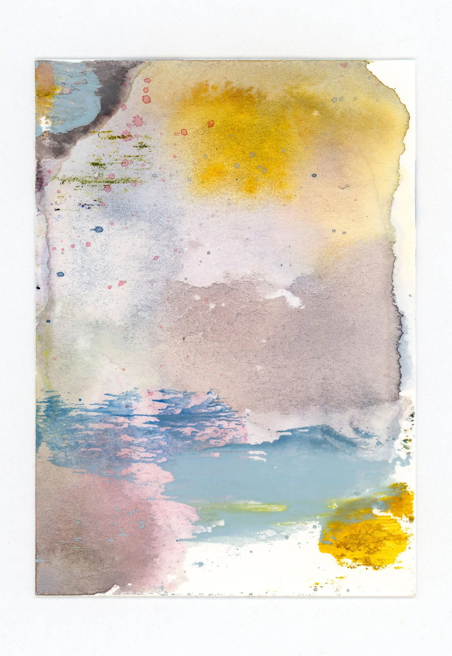 Monotype #070, 2025 Watercolor on paper 2.5 x 3.5 in