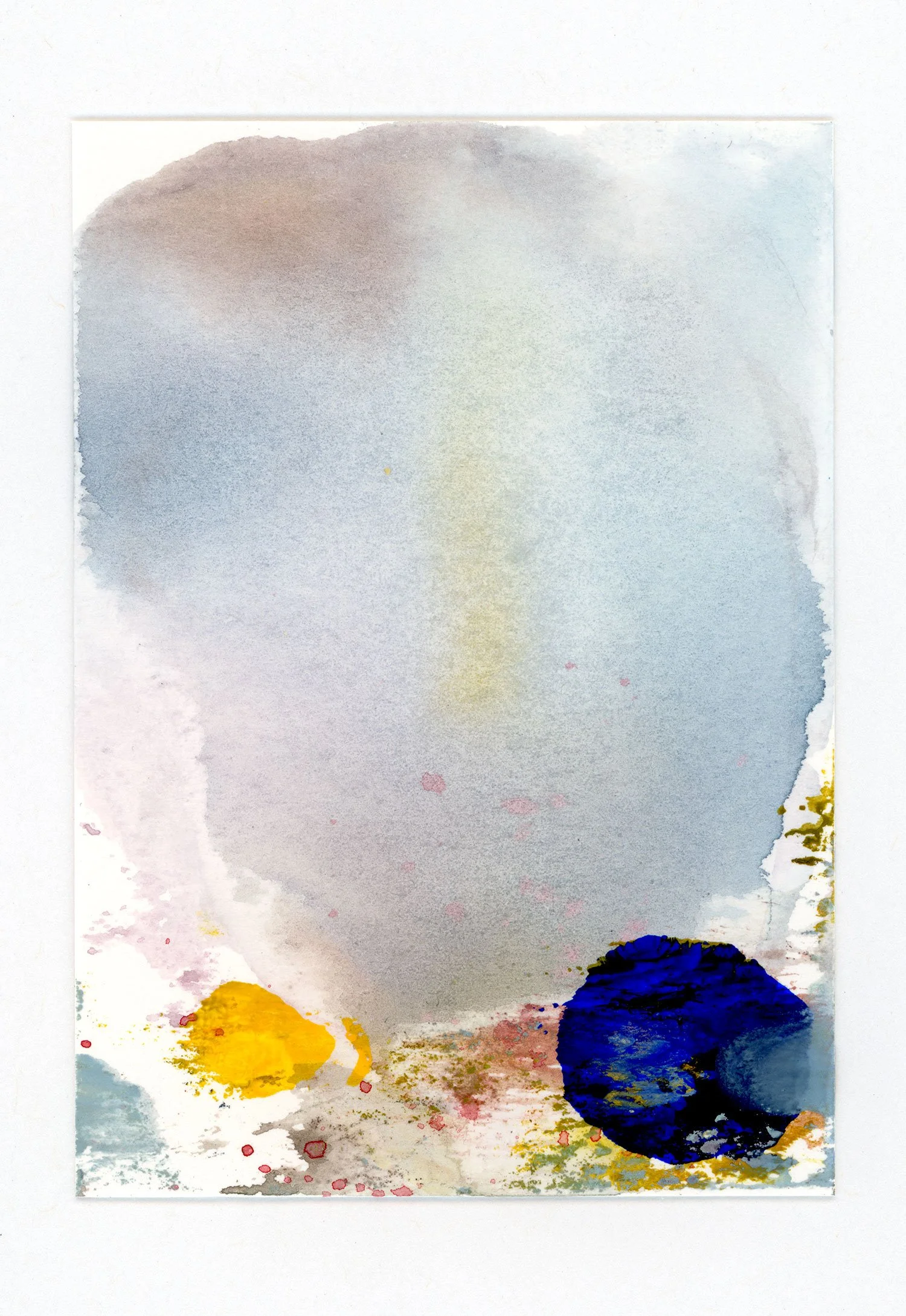 Monotype #078, 2025 Watercolor on paper 2.5 x 3.5 in