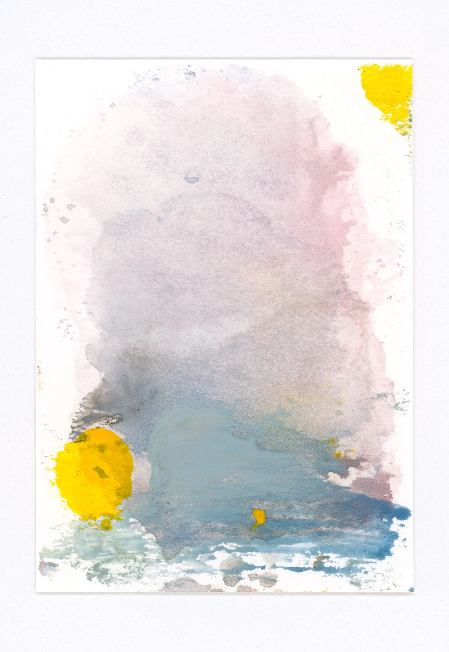 Monotype #095, 2025 Watercolor on paper 2.5 x 3.5 in