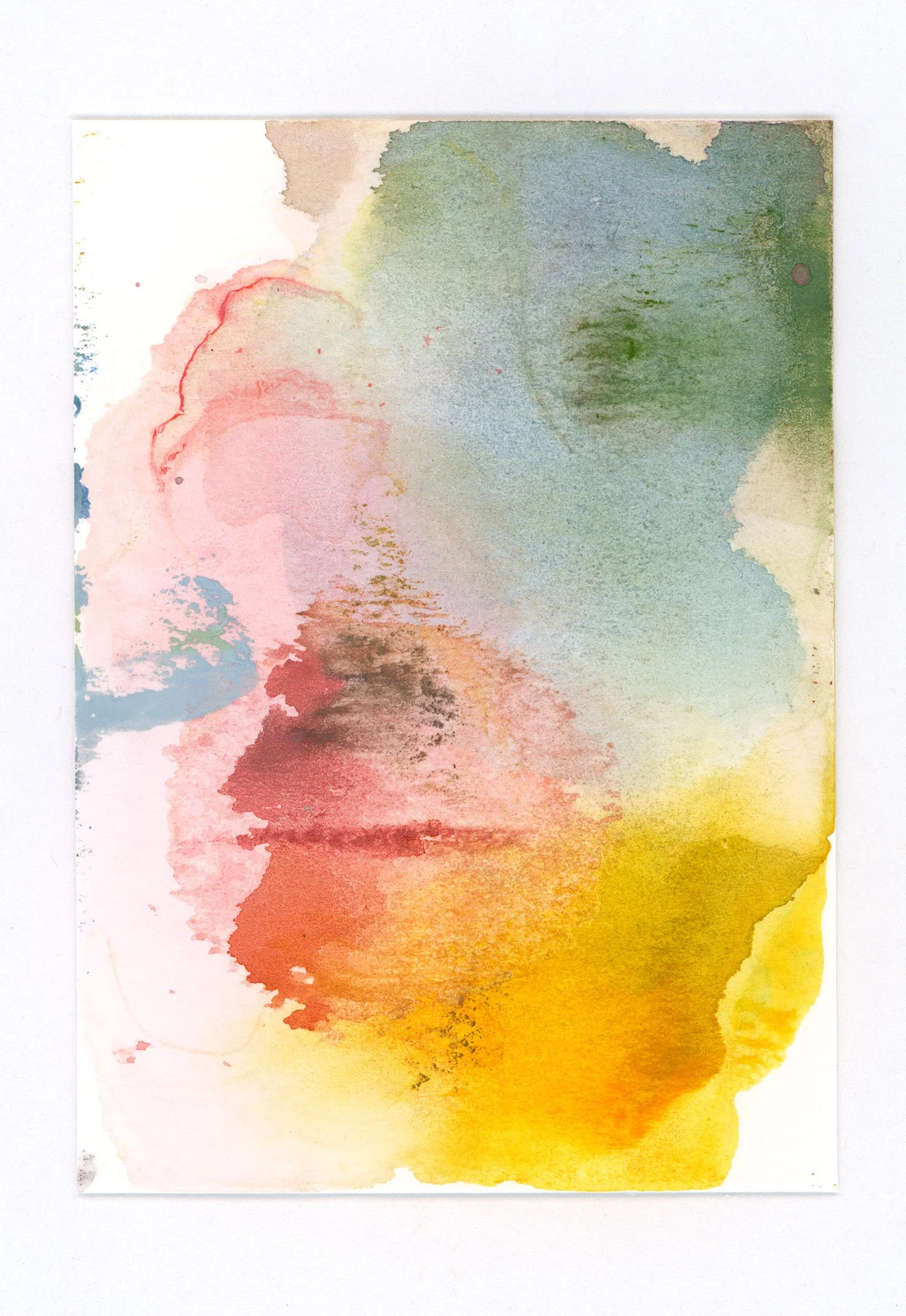 Monotype #097, 2025 Watercolor on paper 2.5 x 3.5 in