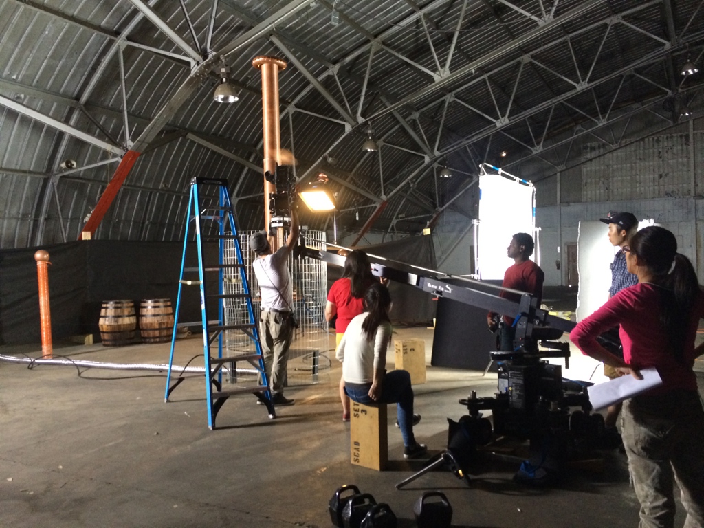 Filming the Tesla Coil with Crane