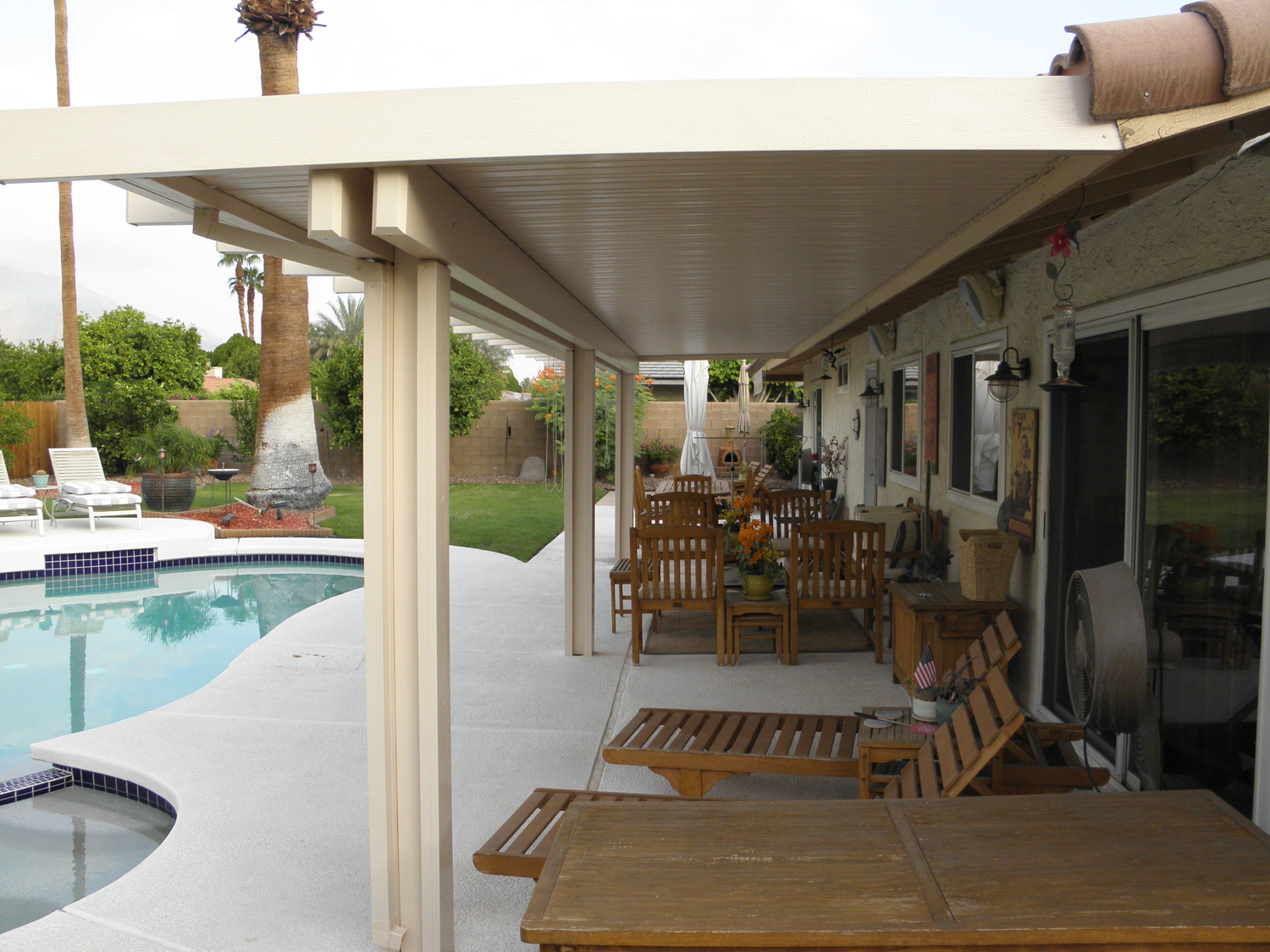 Full Solid Roof Patio Cover, Rancho Mirage, CA