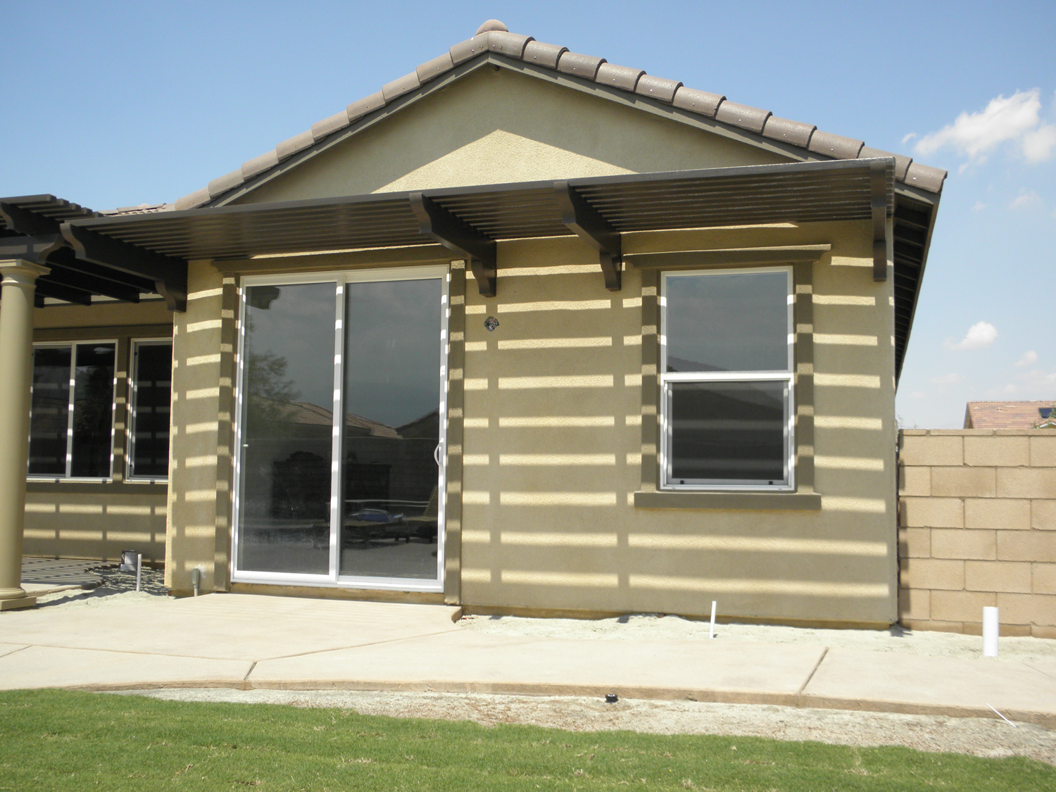 Patio Awning With Lattice Patio Cover, Palm Desert, CA 92260