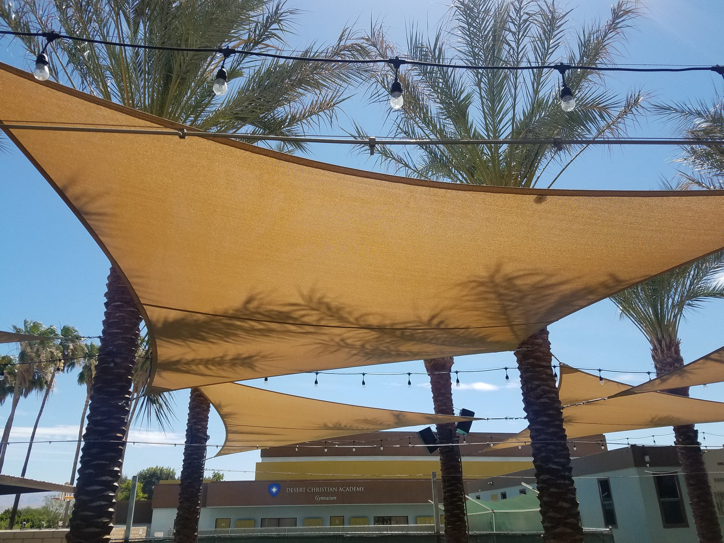 Custom shade structure for elementary school