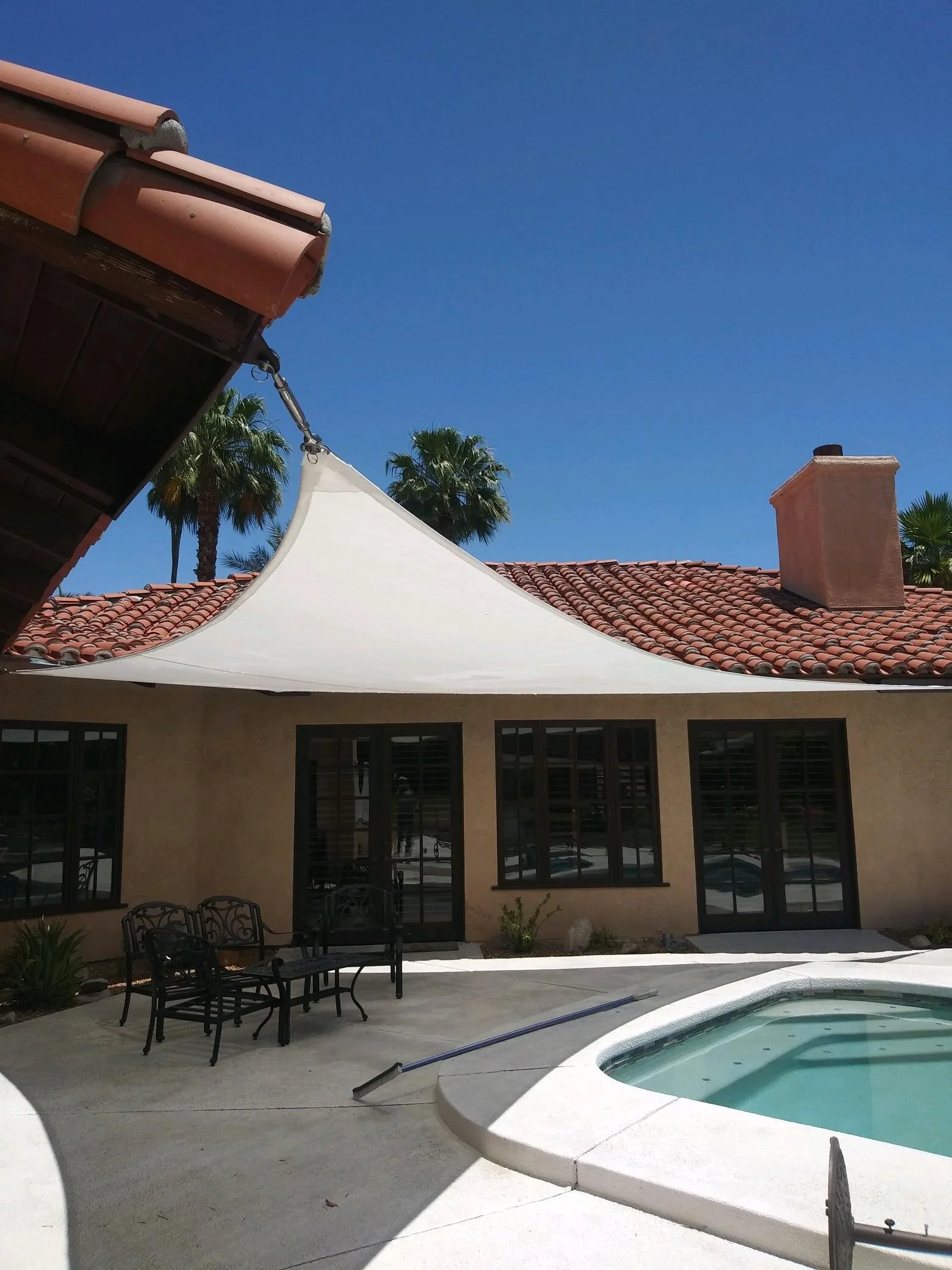 pool sun shade on Shade Sails Custom Tension Structures Fabric Sails Cloth Shade Covers Valley Patios Custom Aluminum Patio Cover Specialists