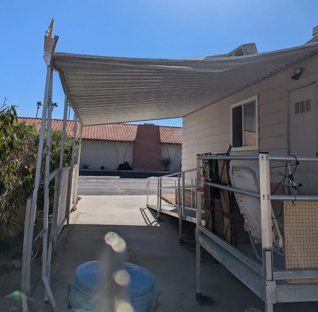 outdated aluminum cover that needs replacement